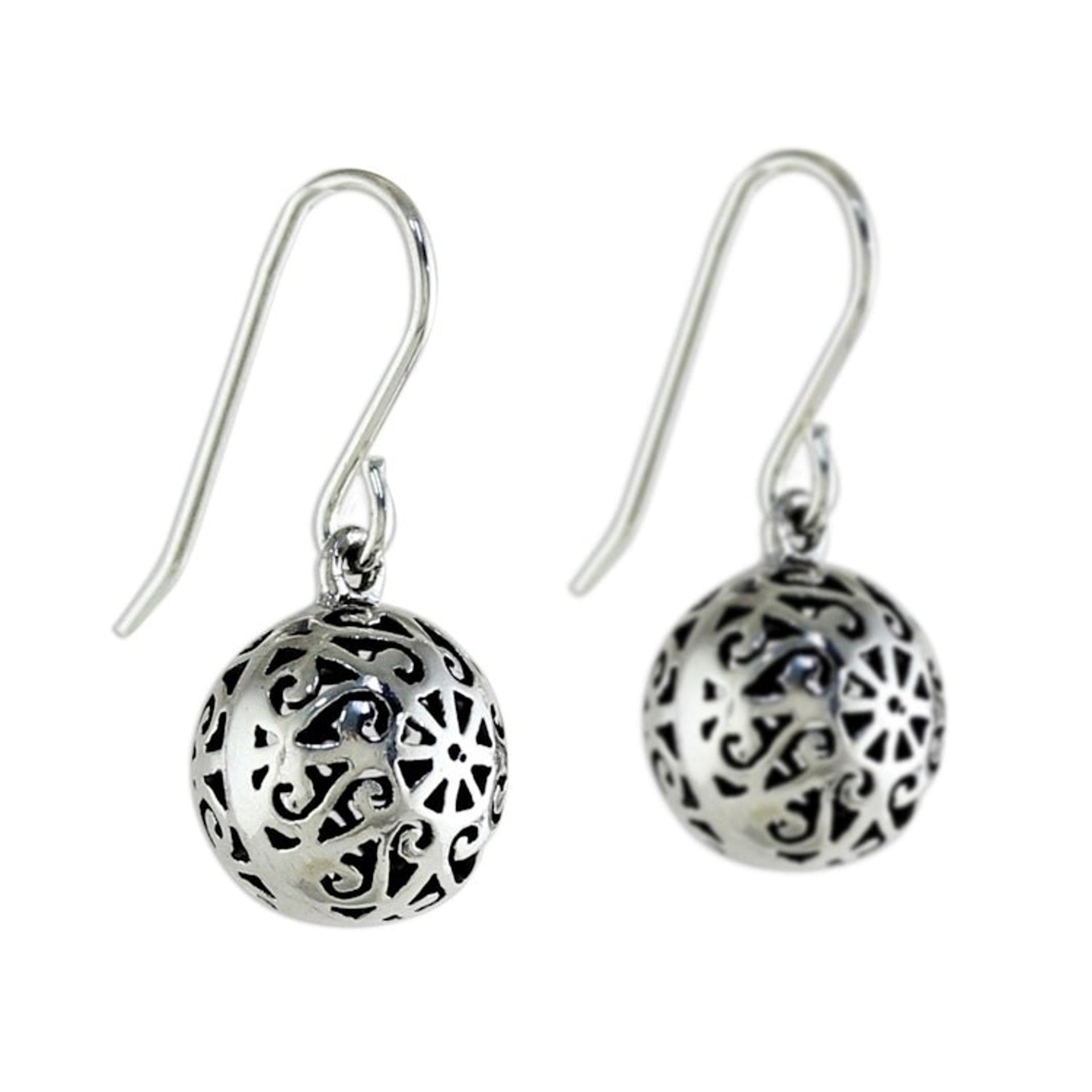 Sterling Silver Dangle Earrings 'Disco Dancer'