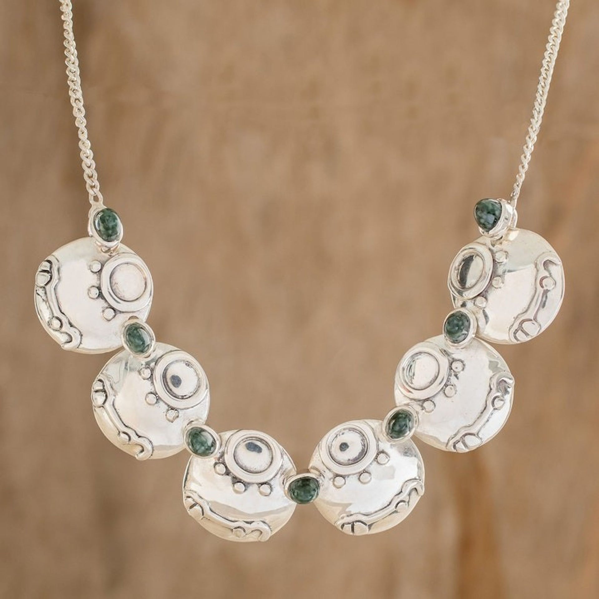 Nahual Jade Pendant Necklace from Guatemala 'Destiny Nahual'