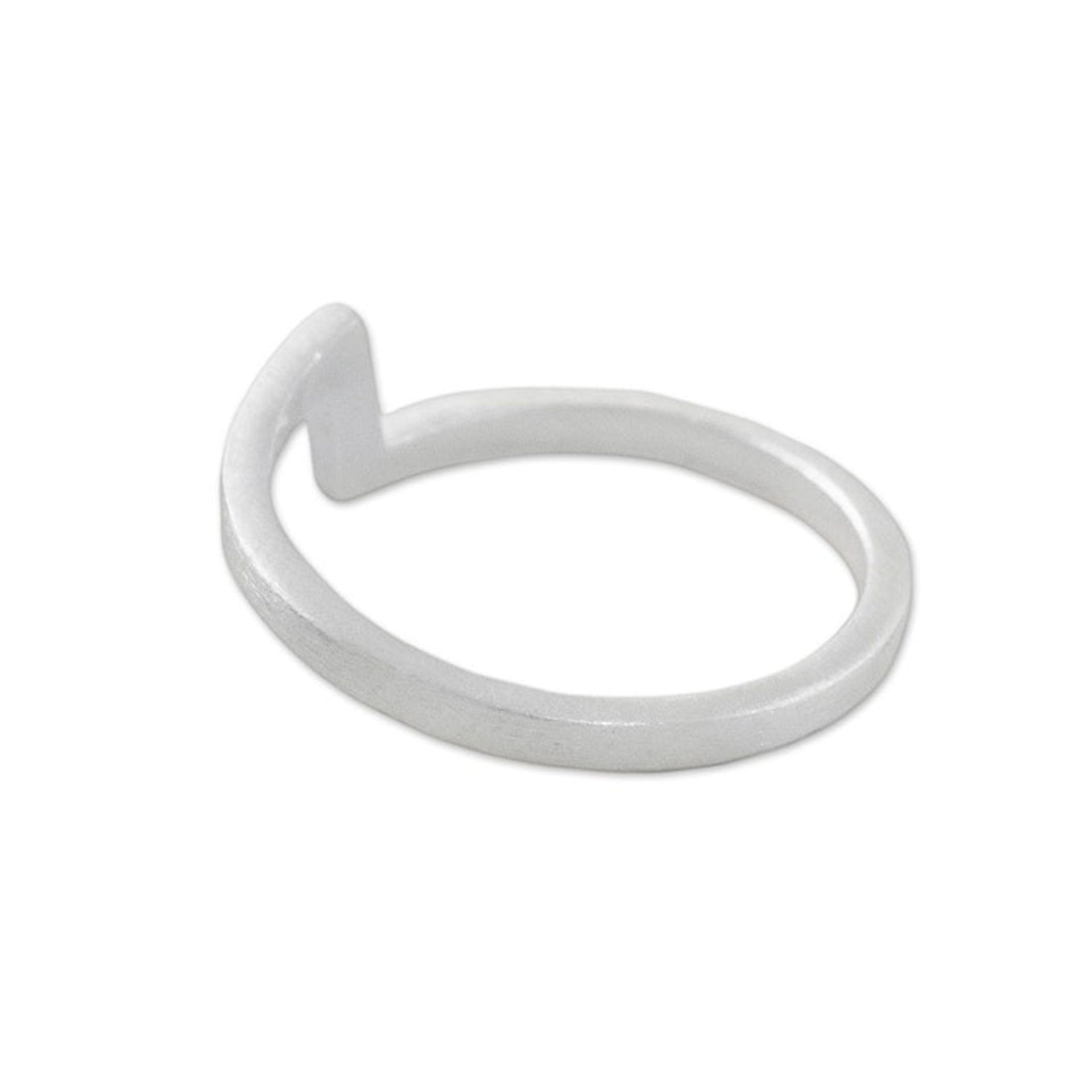 Artisan Crafted 925 Silver Mid-Finger Ring from Thailand 'Chic Design'