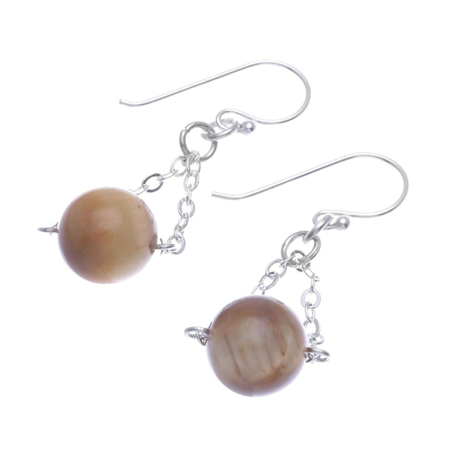 Sterling Silver and Tiger's Eye Dangle Earrings 'Daring Adventure'