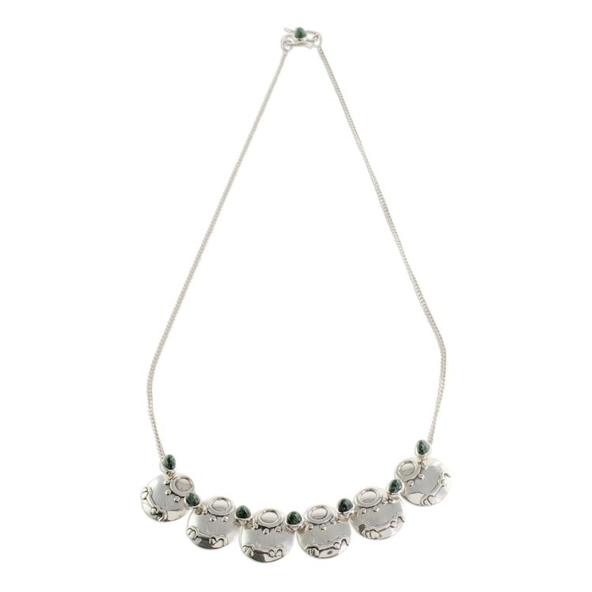 Nahual Jade Pendant Necklace from Guatemala 'Destiny Nahual'