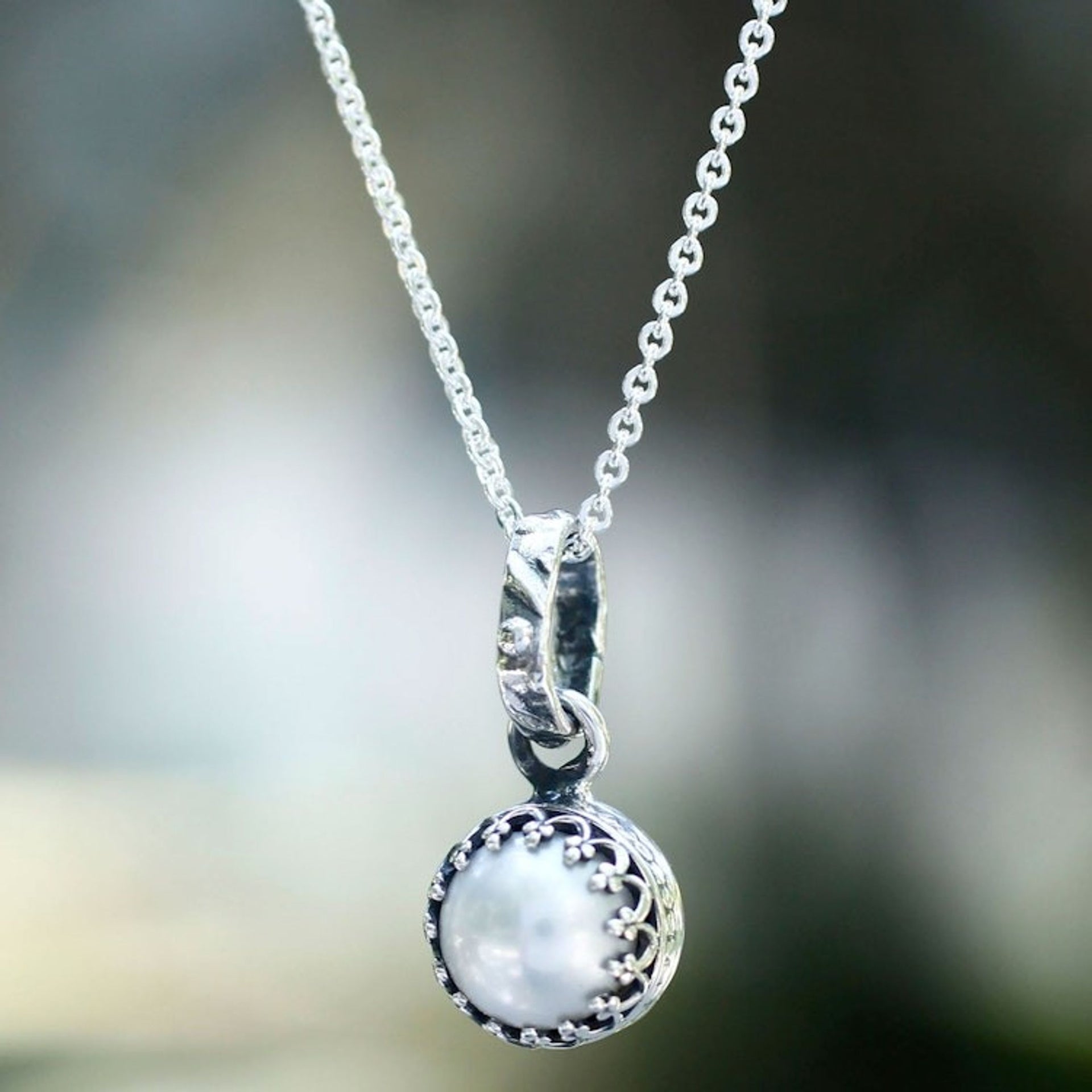 Peace and Calm Fine Silver and Pearl Necklace 'Taxco Royalty'