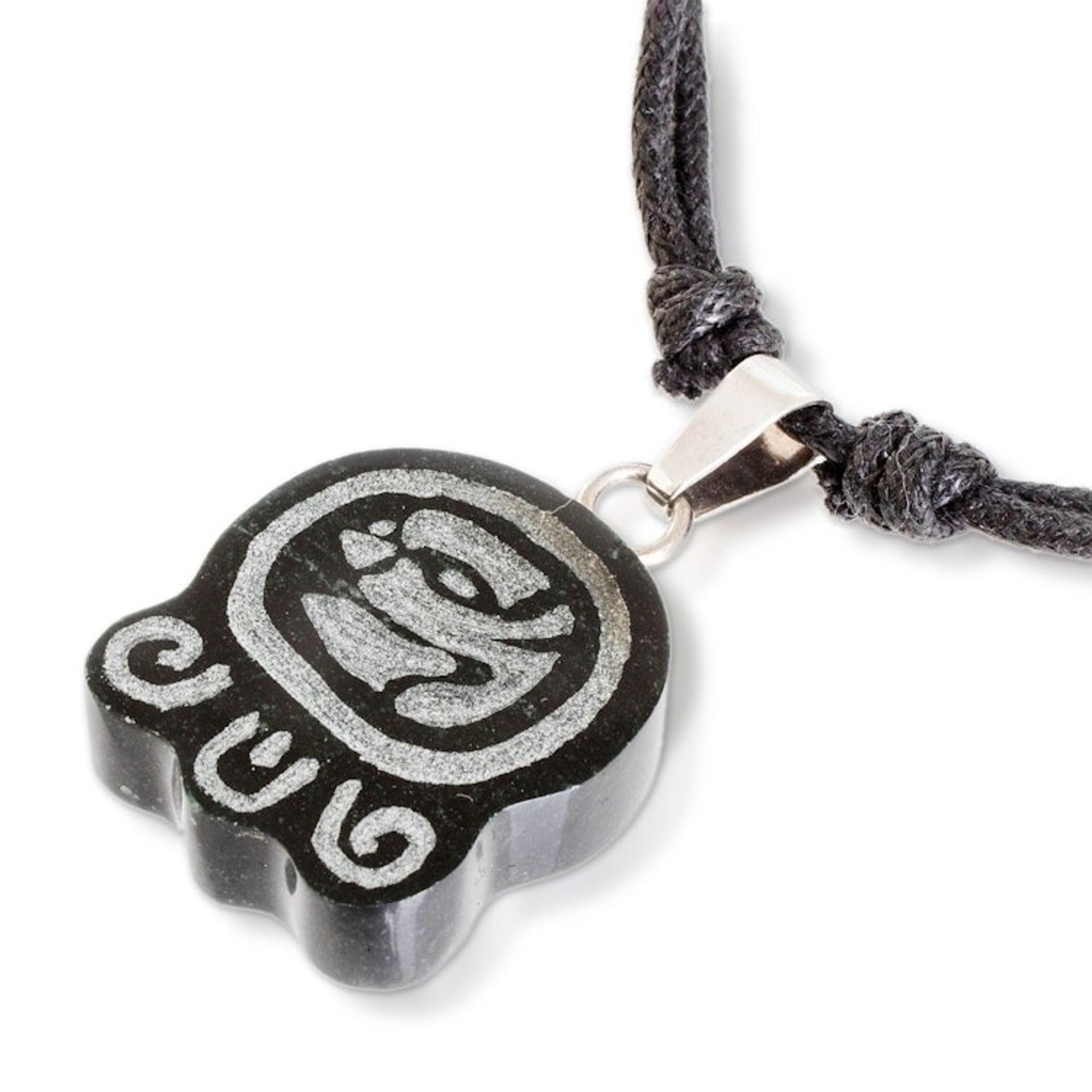 Jade Necklace with Mayan Transcendence Nahual Pendant 'Mayan Transcendence'