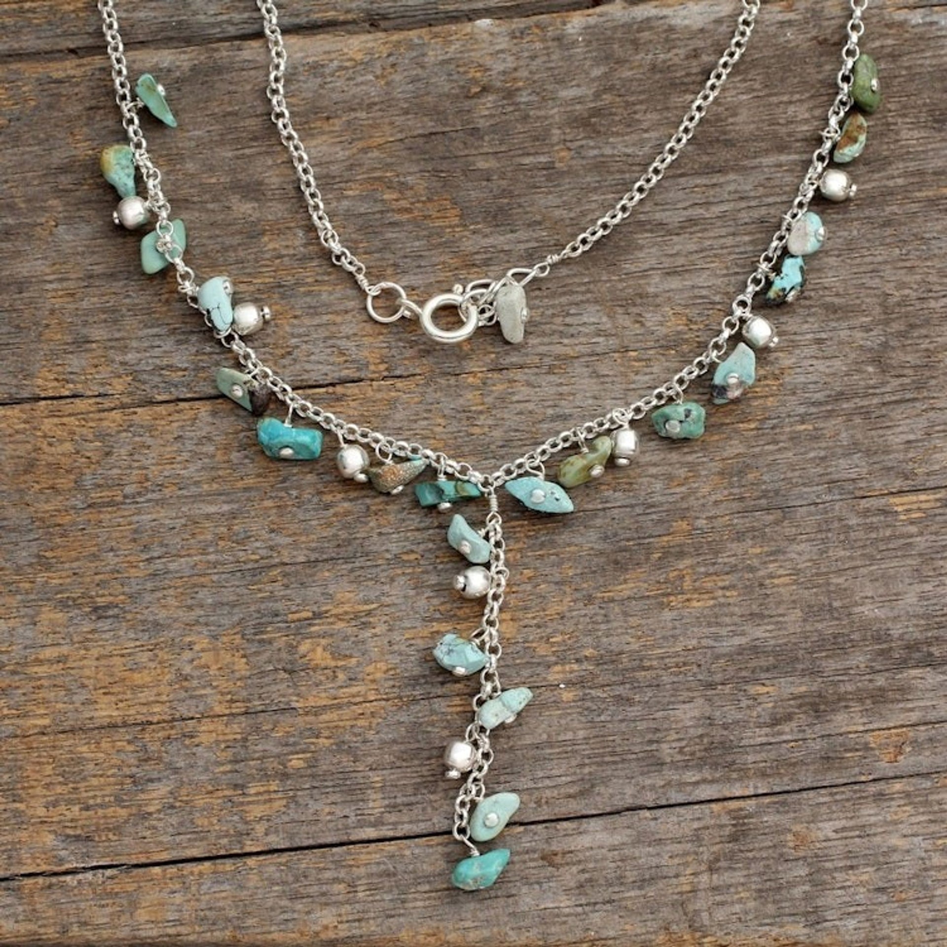 Turquoise Y necklace 'Jaipur Princess'