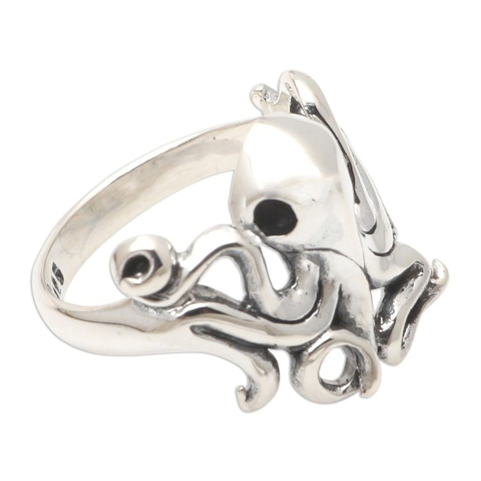 Hand Made Sterling Silver Octopus Ring 'Octopus Friend'