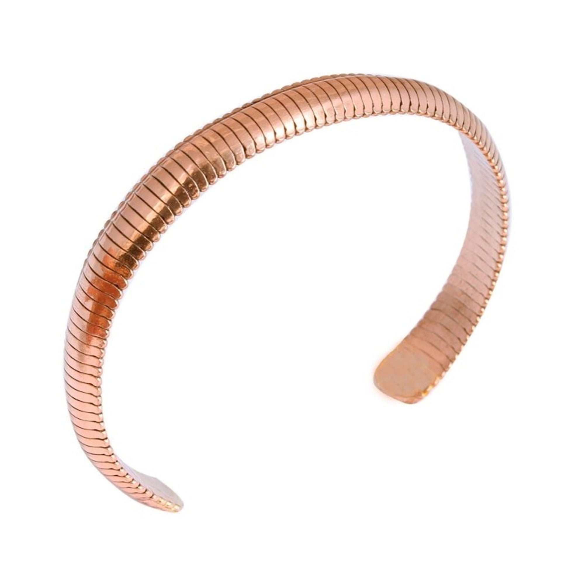 Handcrafted Unisex Upcycled Copper Cuff Bracelet from Mexico 'Texture and Shine'