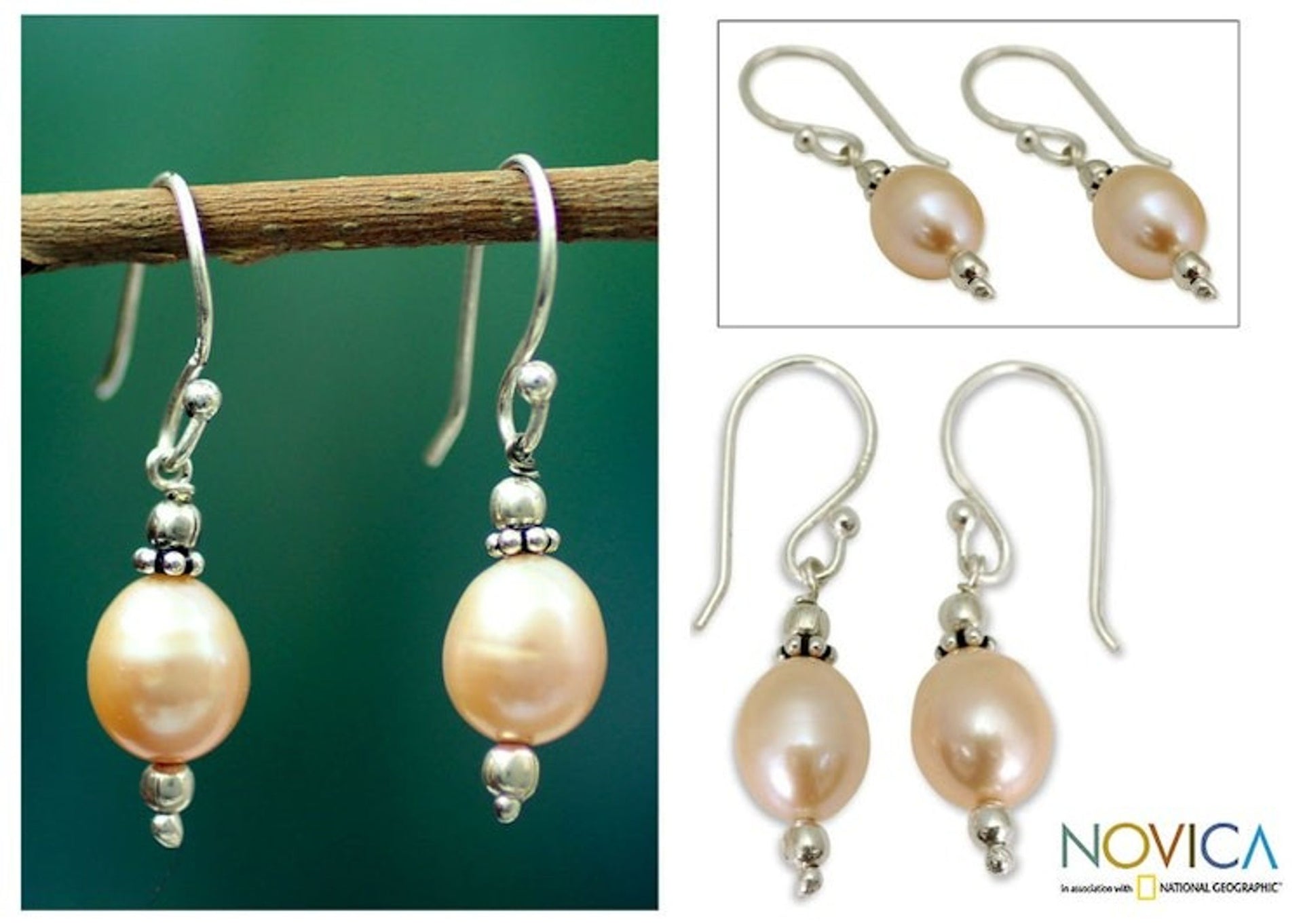 Pearl dangle earrings 'Dawn Destiny'