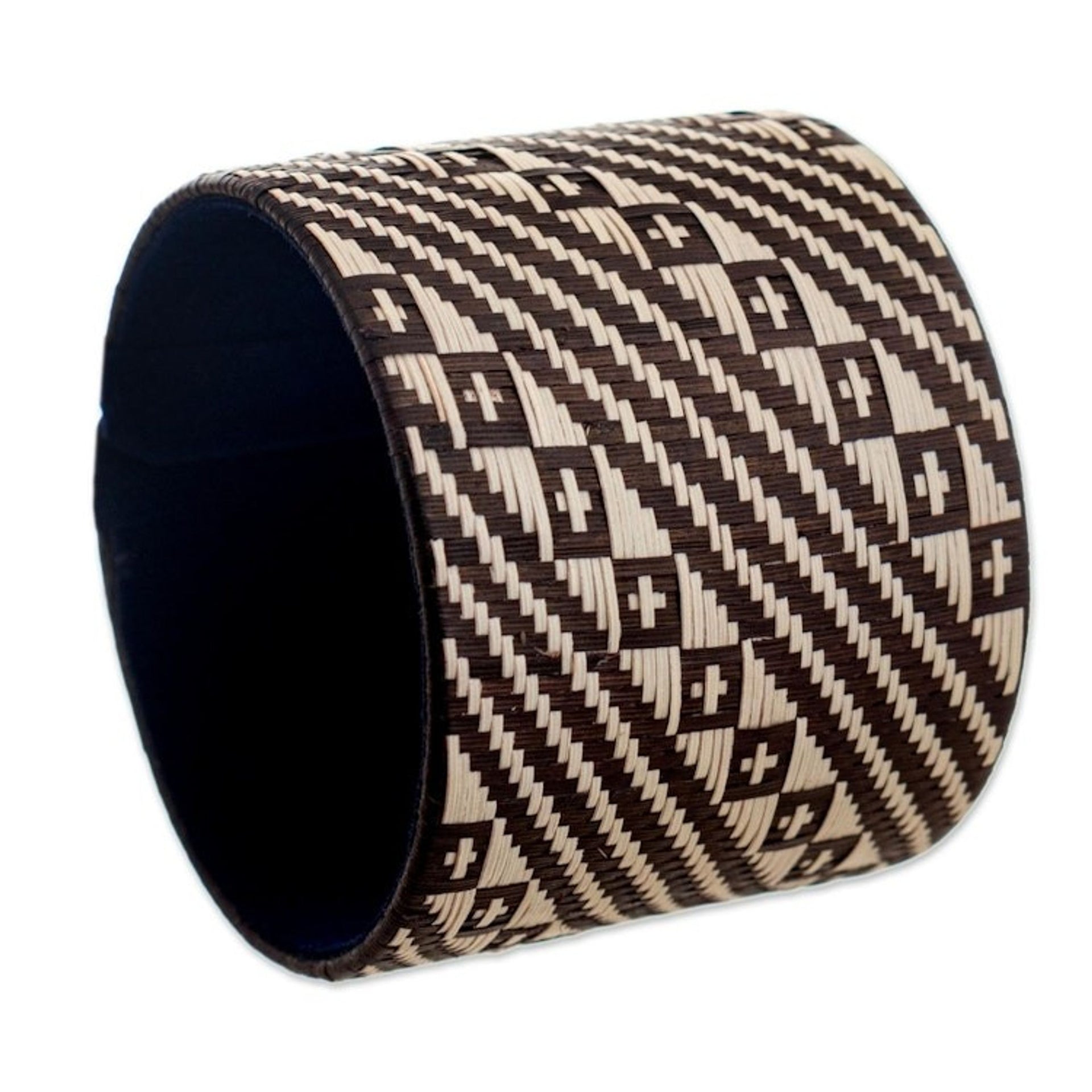 Wide Natural Fiber Cuff Bracelet 'The Way of the Cross'