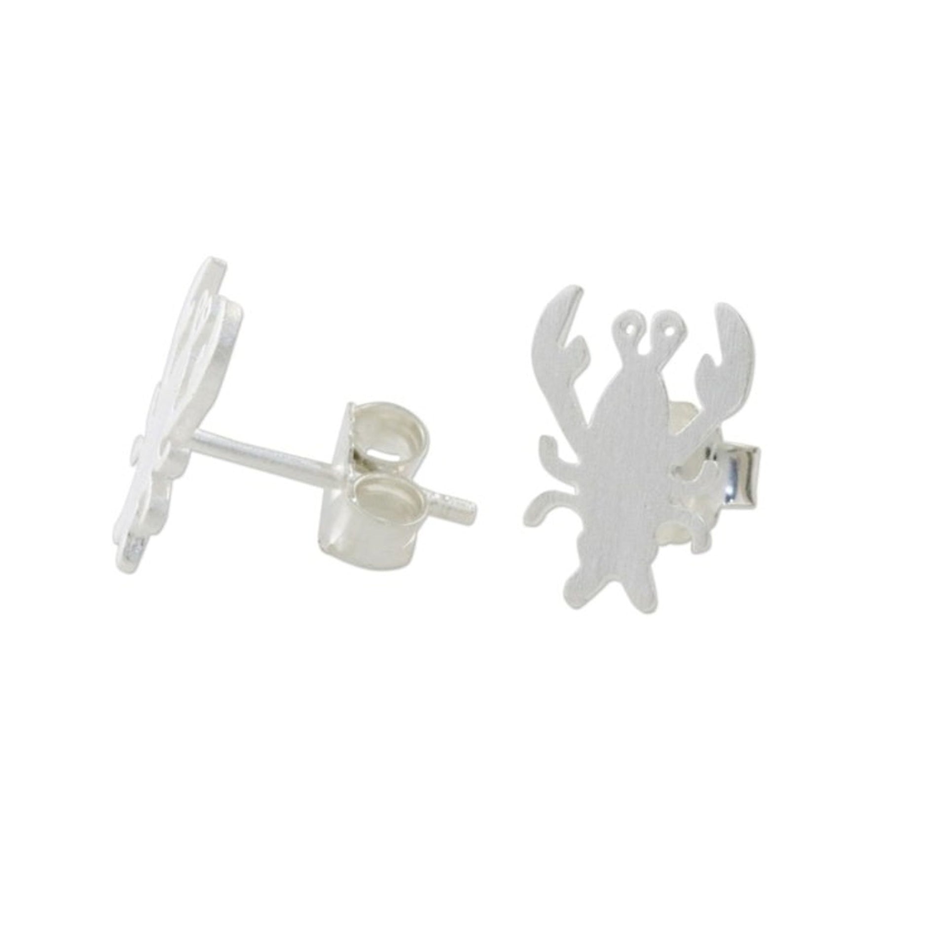 Sterling Silver Lobster Stud Earrings Handmade in Thailand 'Little Lobster'