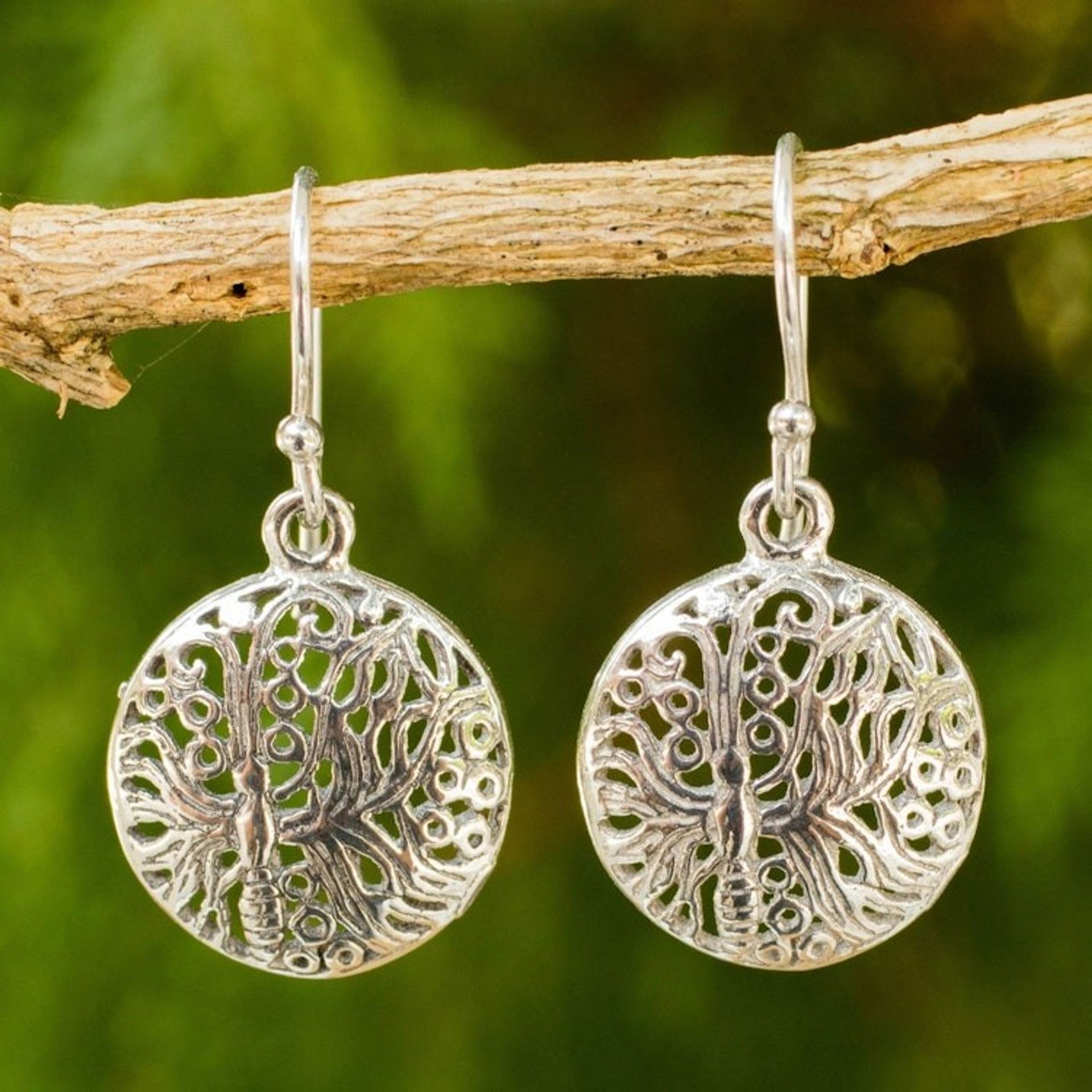 Filigree Butterfly Earrings 'Butterfly Moon'