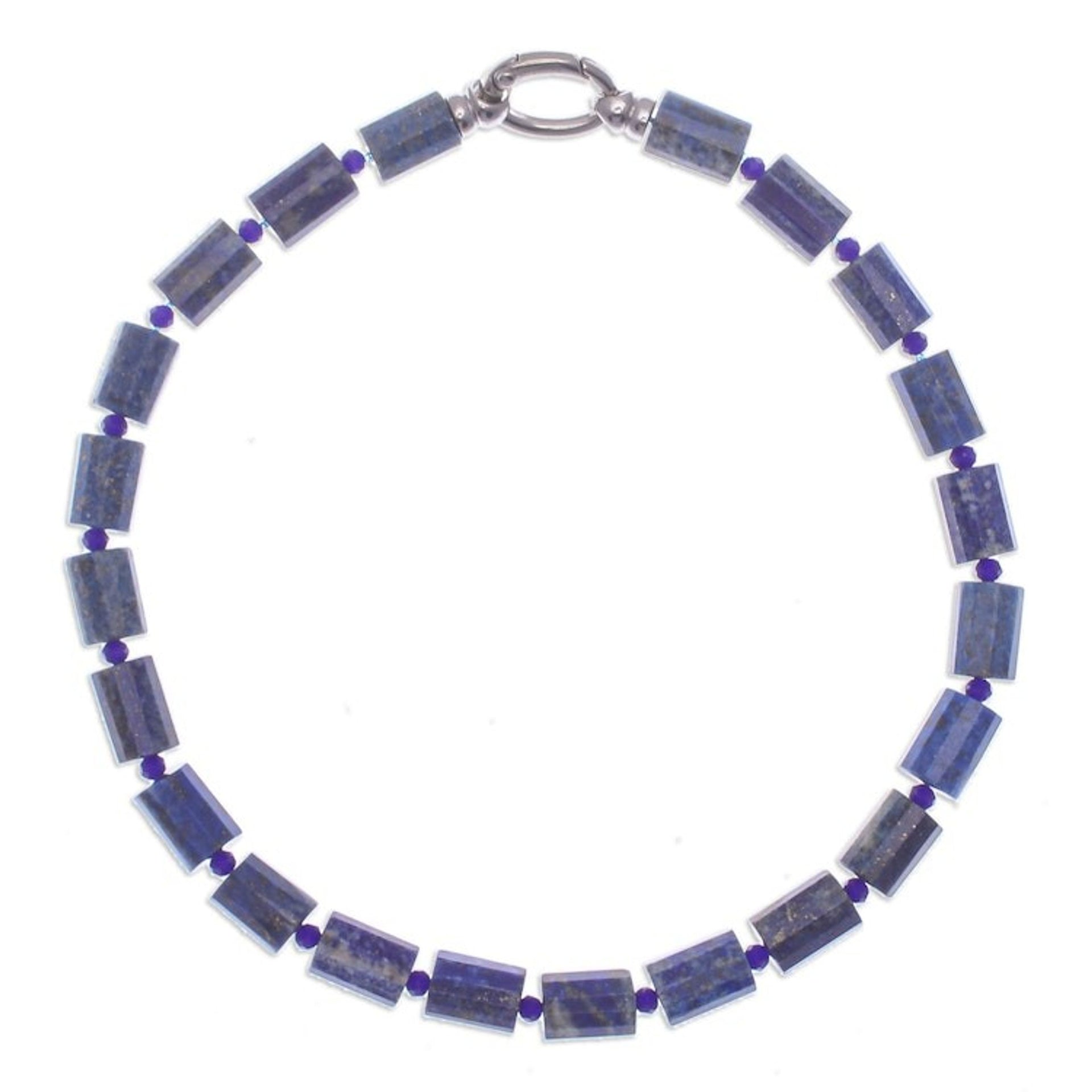 Artisan Crafted Lapis Lazuli Necklace 'Blue on Blue'