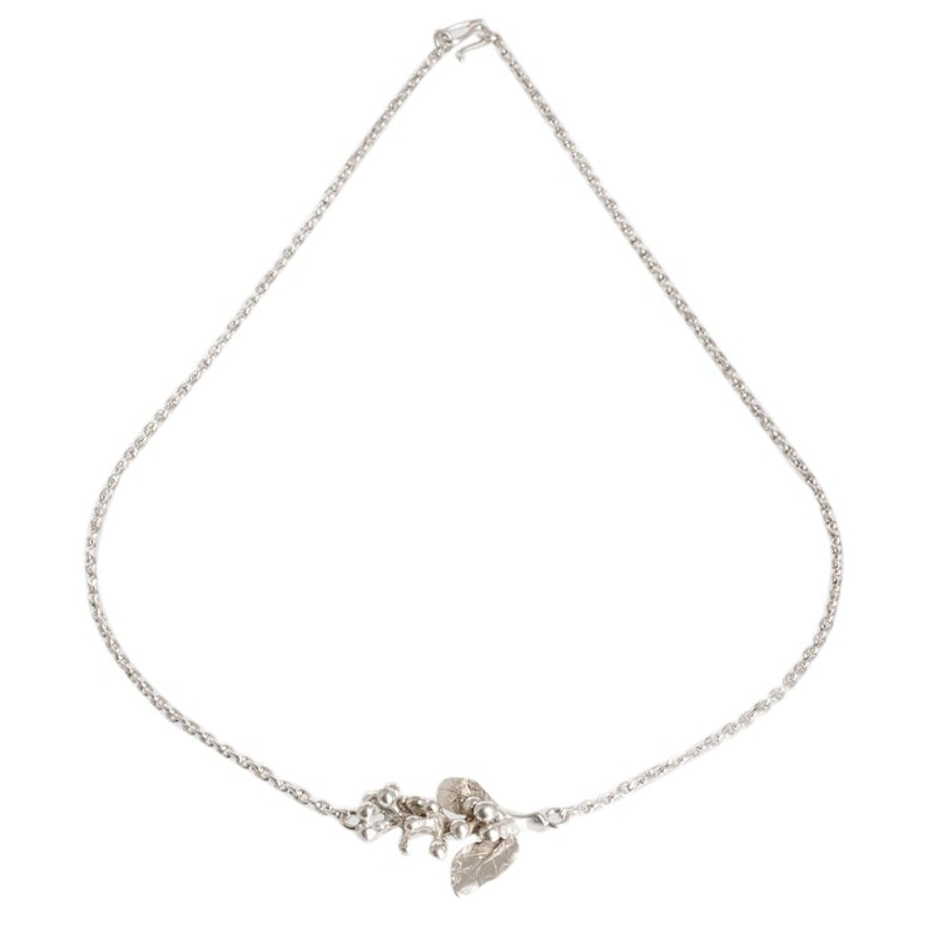 Sterling Silver Necklace with Coffe Branch Pendant 'Coffee Fragment'