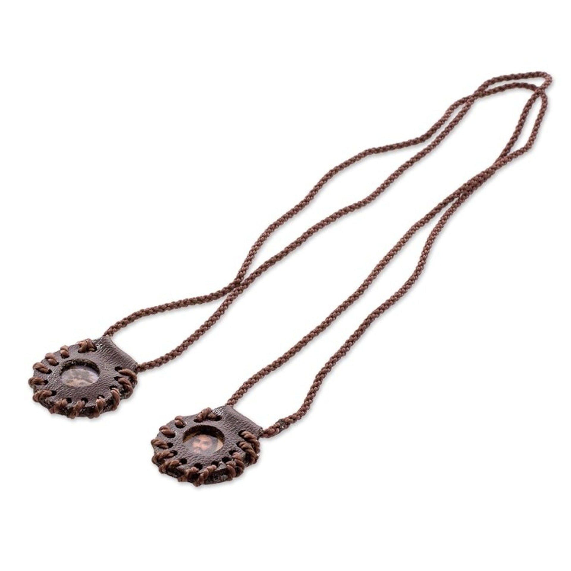 Inspirational Religious Round Double Pendant Necklace 'Path of Hope'