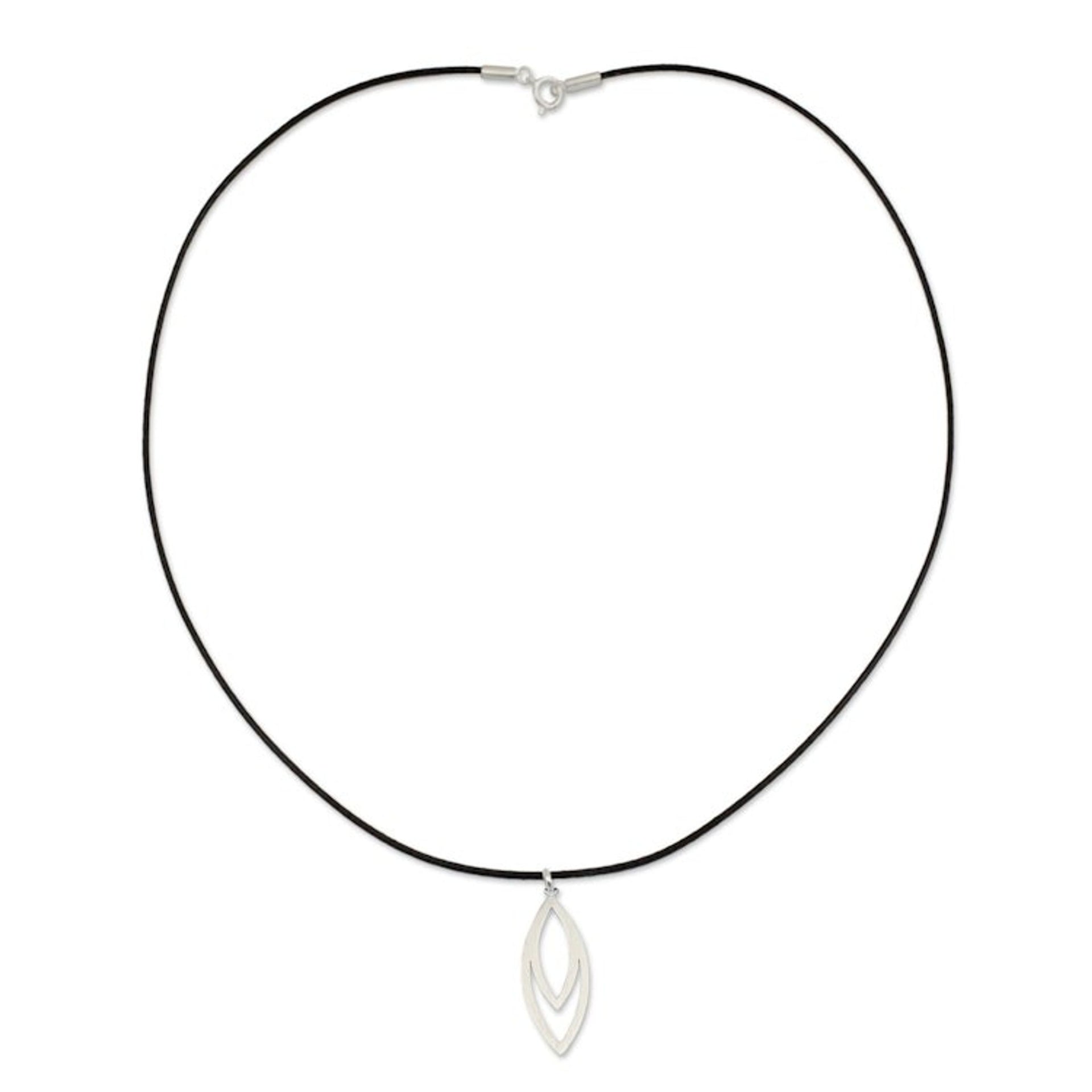 Artisan Crafted Sterling Silver Necklace for Men 'Autonomous'