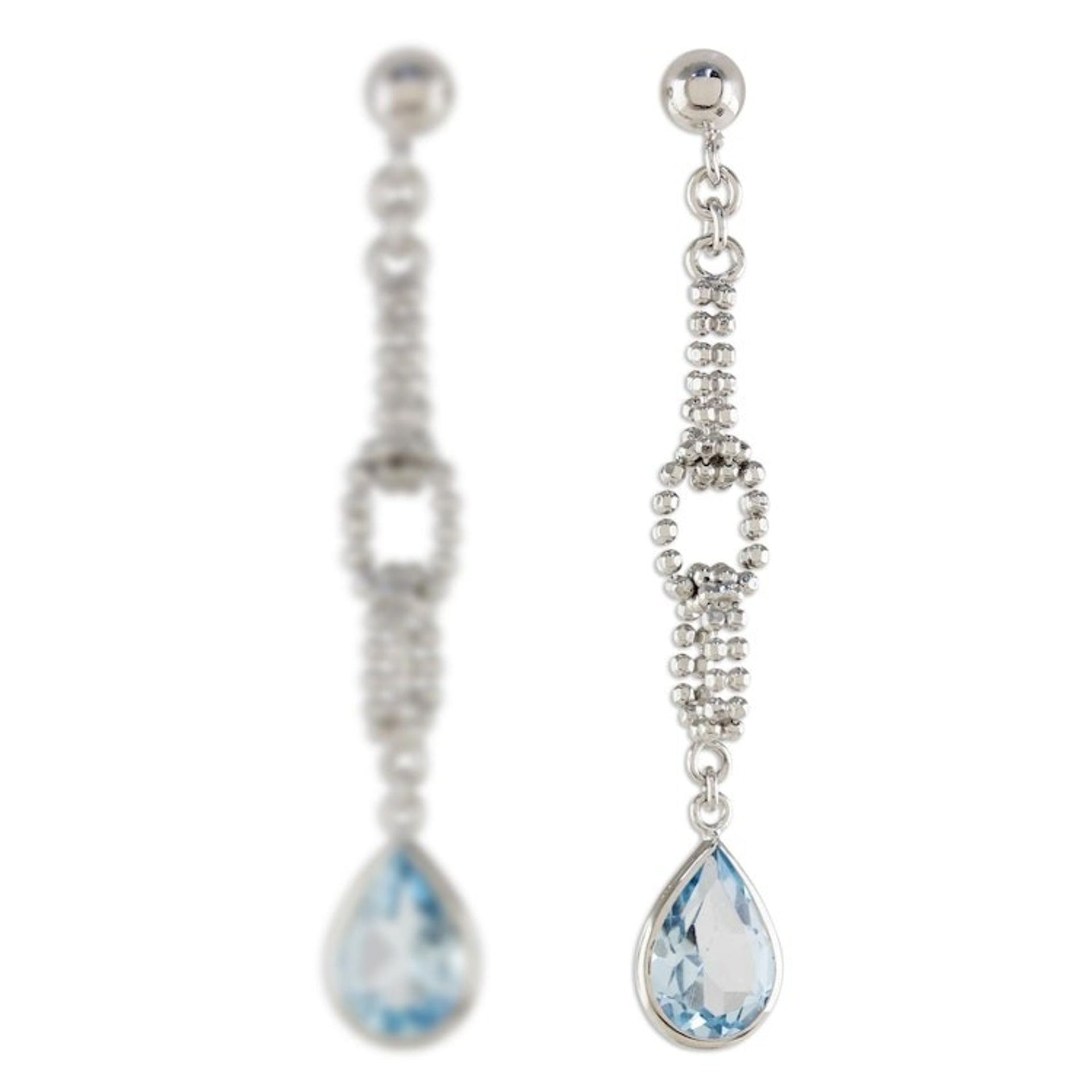 Handcrafted Sterling Silver and Blue Topaz Dangle Earrings 'After the Rain'