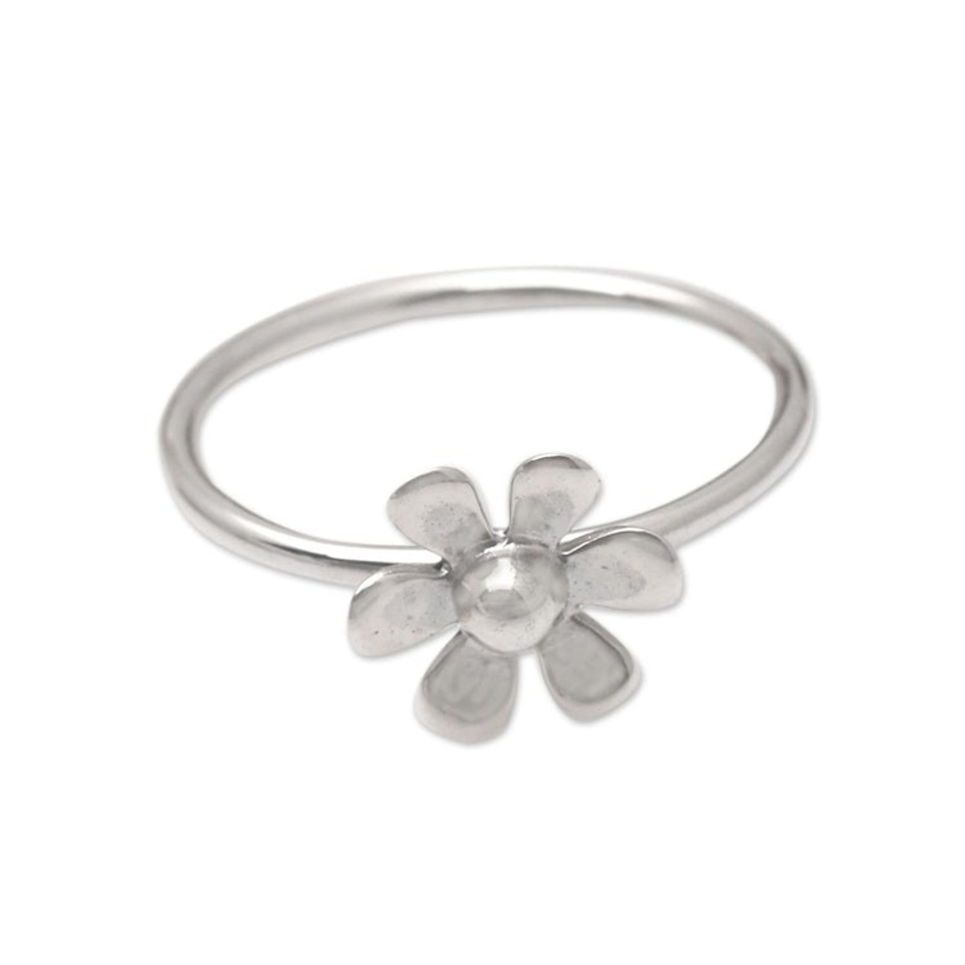 Sterling Silver Floral Cocktail Ring 'Innocent Bloom'