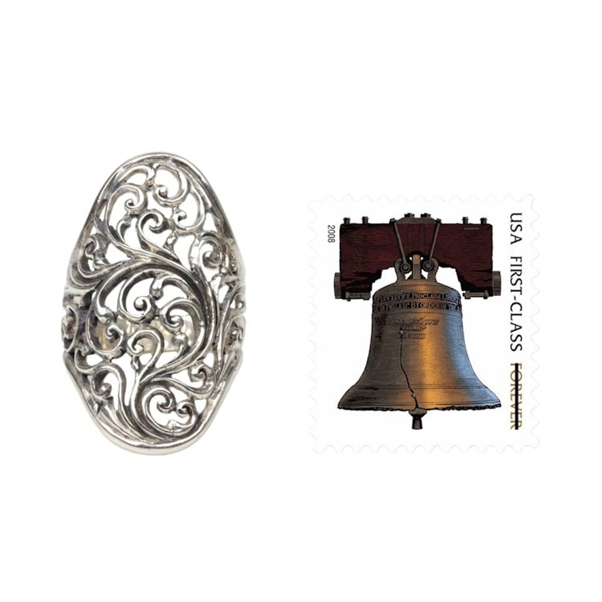 Hand Crafted Sterling Silver Cocktail Ring from Indonesia 'Sukawati Fern'