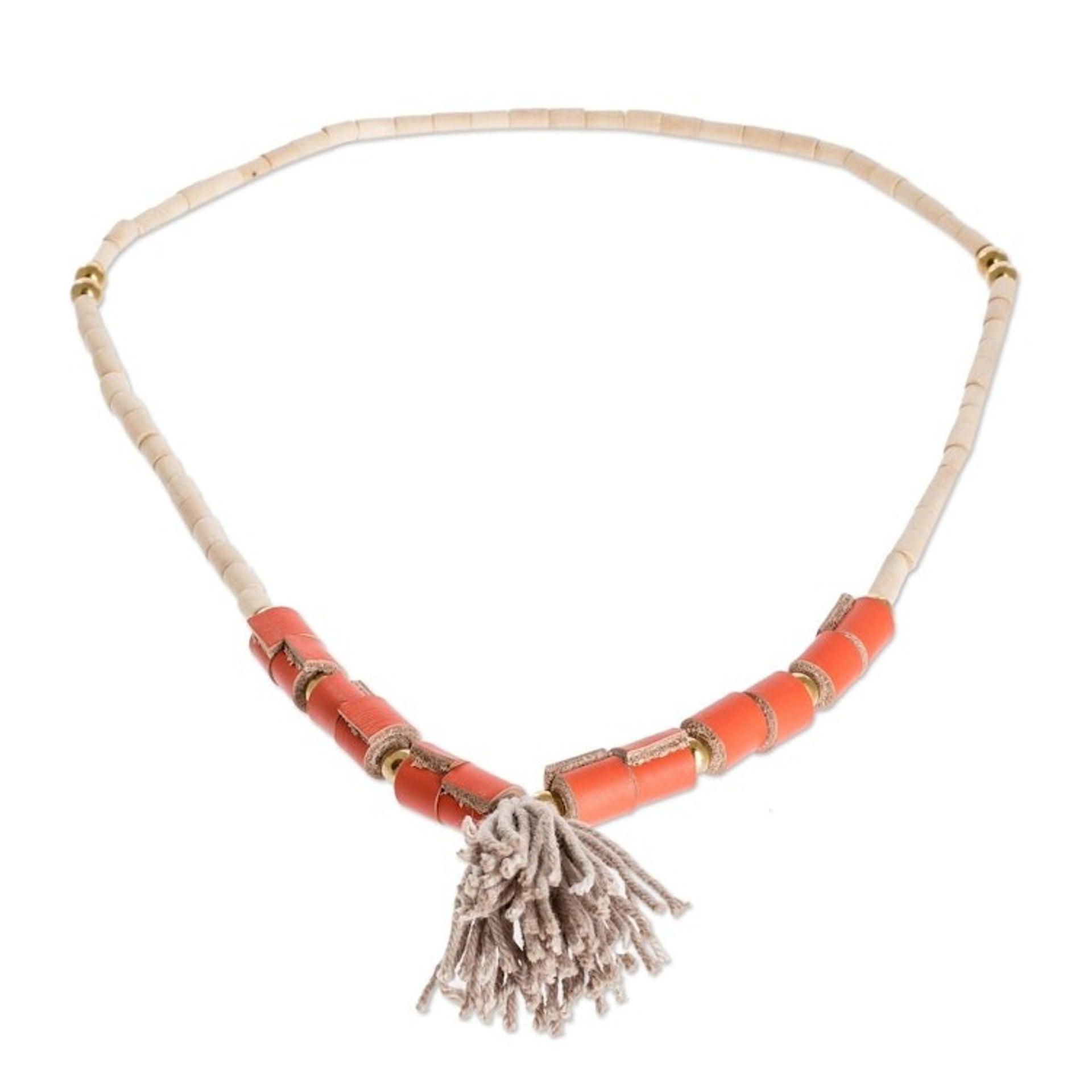 Beaded Pendant Necklace with Hematite 'San Jose Bohemian'