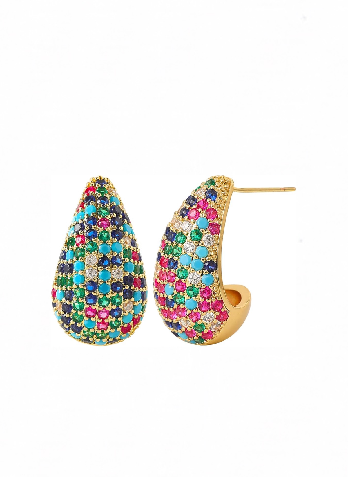 18k Gold-Plated Kaleidoscope Teardrop Earrings