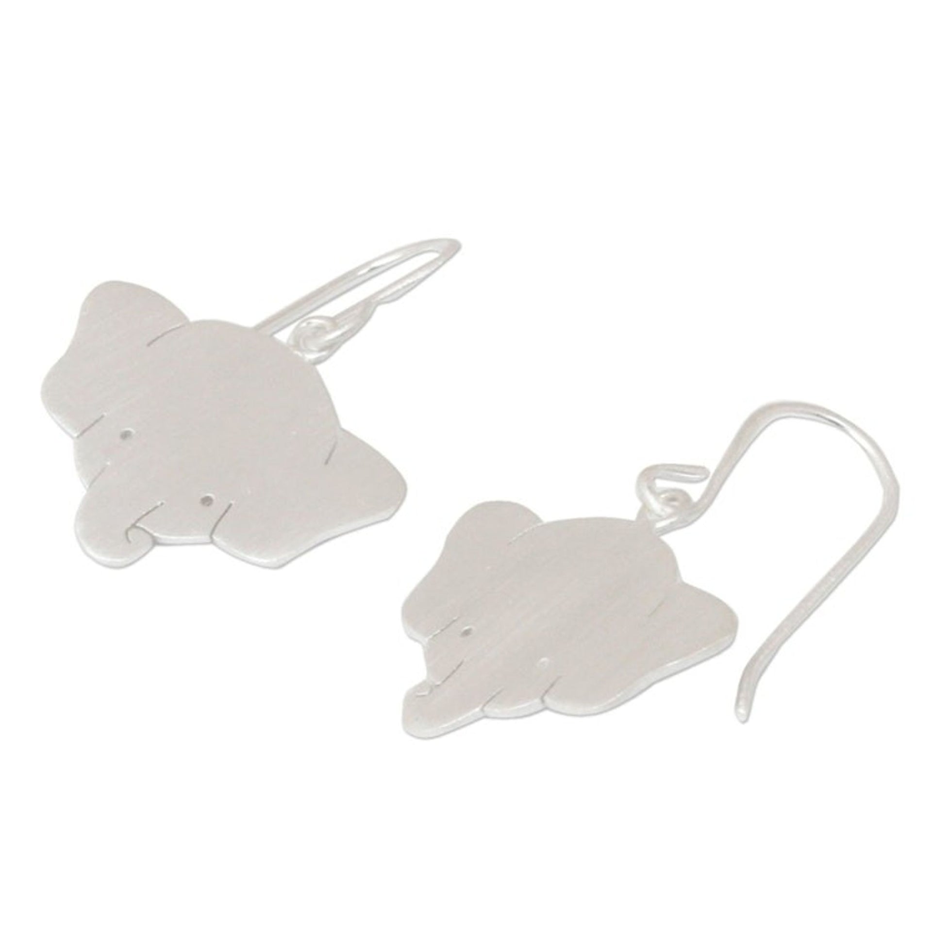 Sterling Silver Dangle Earrings 'Sweet Elephants'