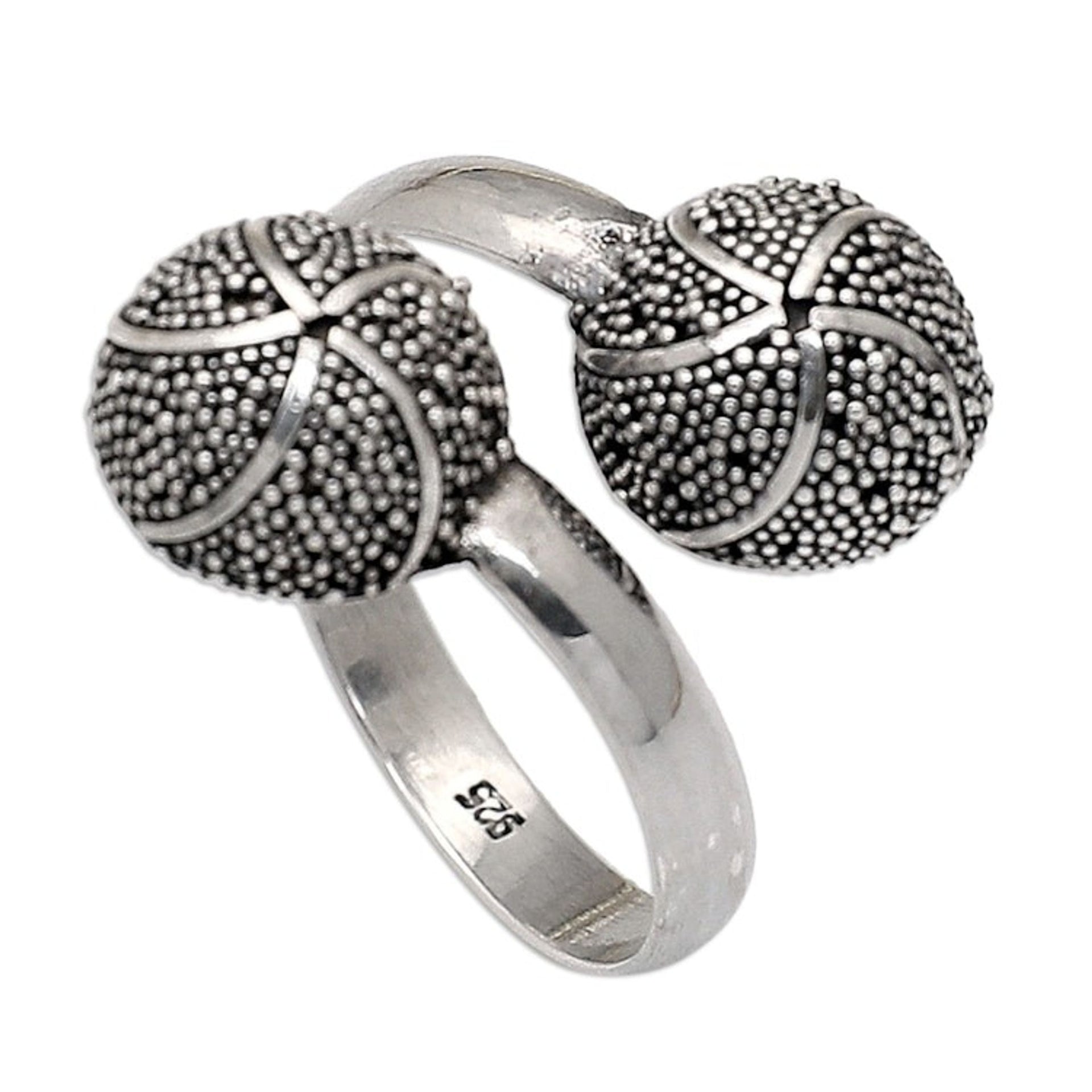 Starfish-Themed Sterling Silver Wrap Ring from Bali 'Starfish Majesty'