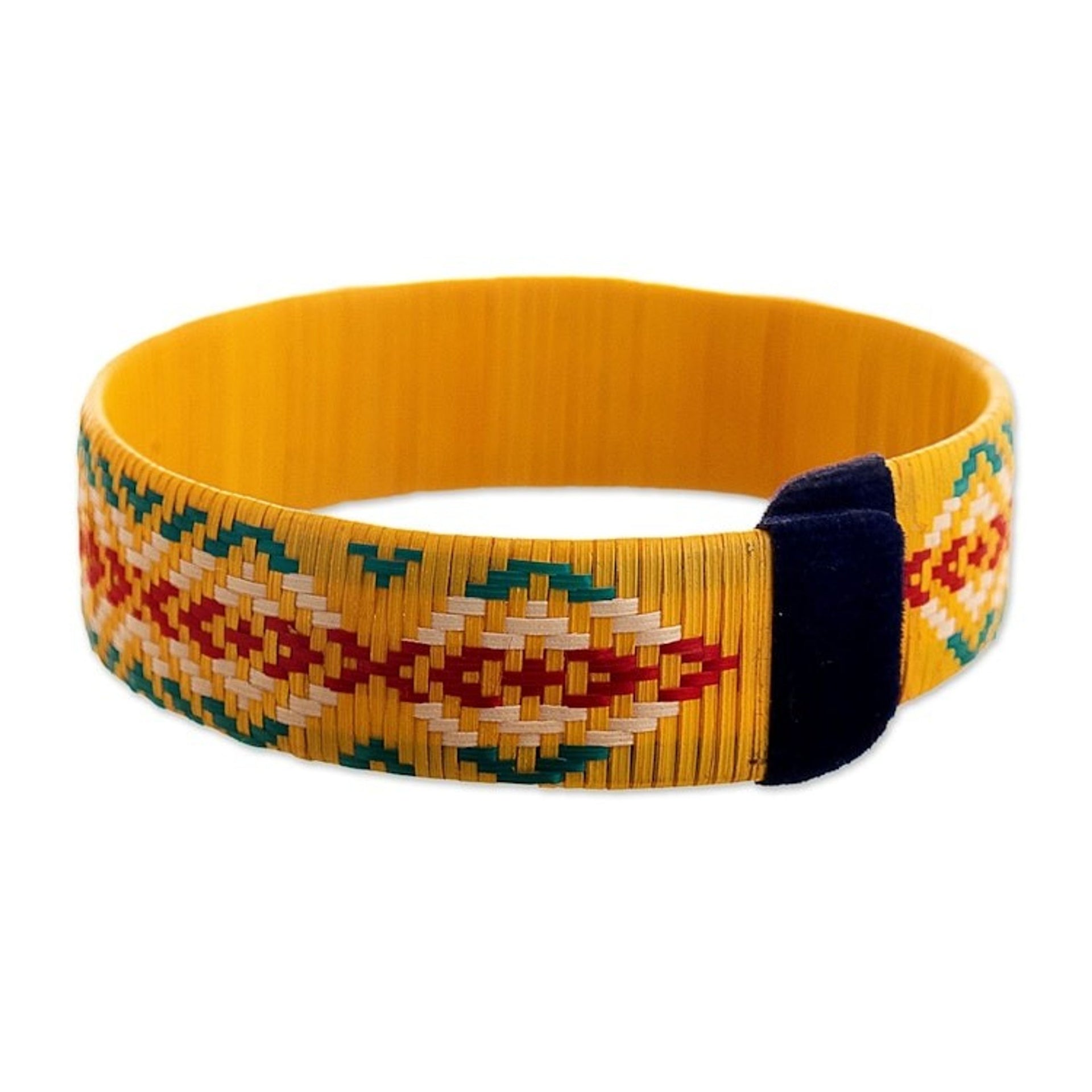 Colorful Handwoven Cuff Bracelet 'Wise Ways'