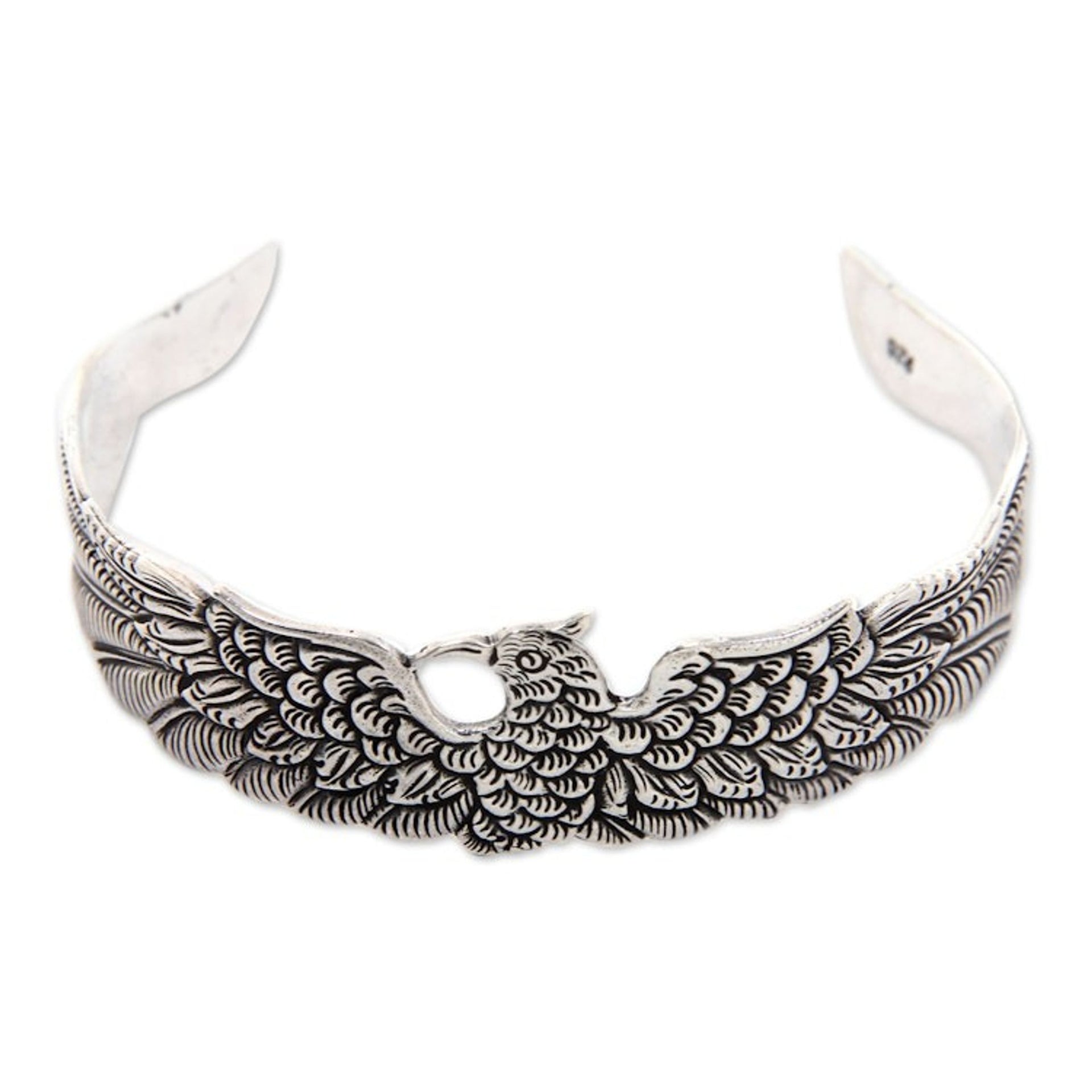 Sterling silver cuff bracelet 'Royal Eagle'