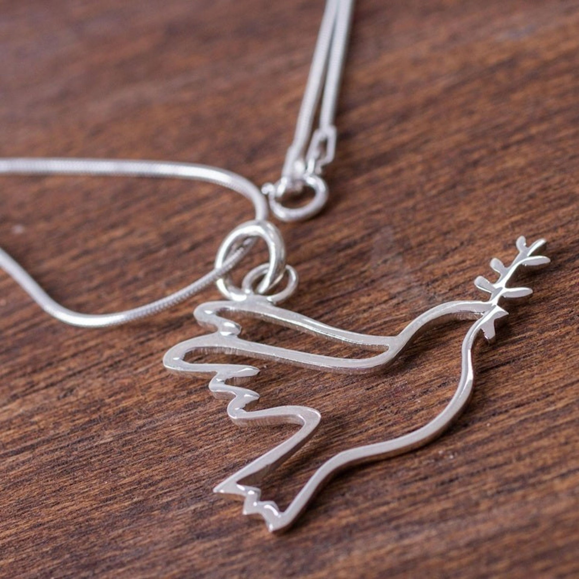 Sterling Silver Quechua Dove Necklace 'Quechua Dove'