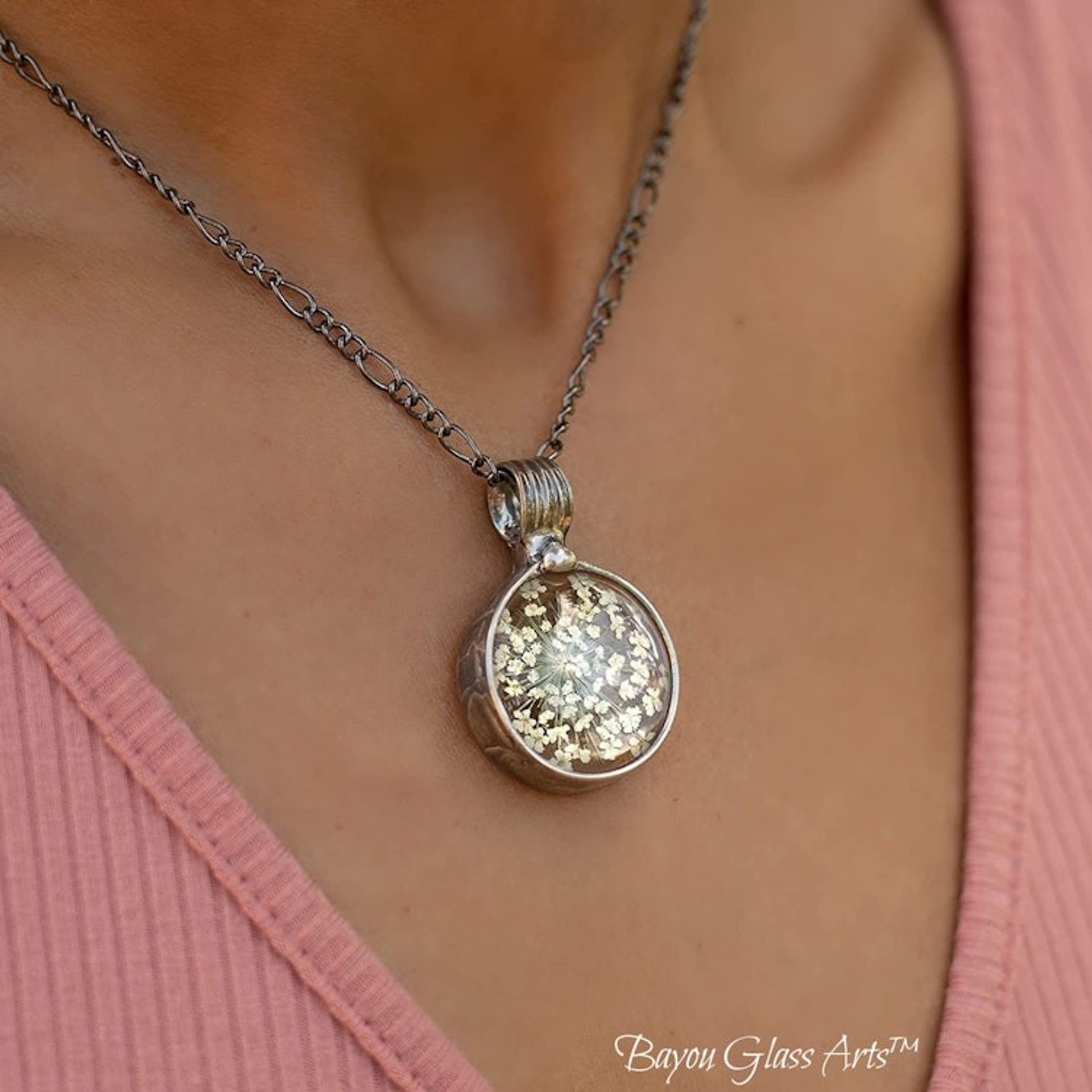 Queen Anne's Lace Pendant Necklace