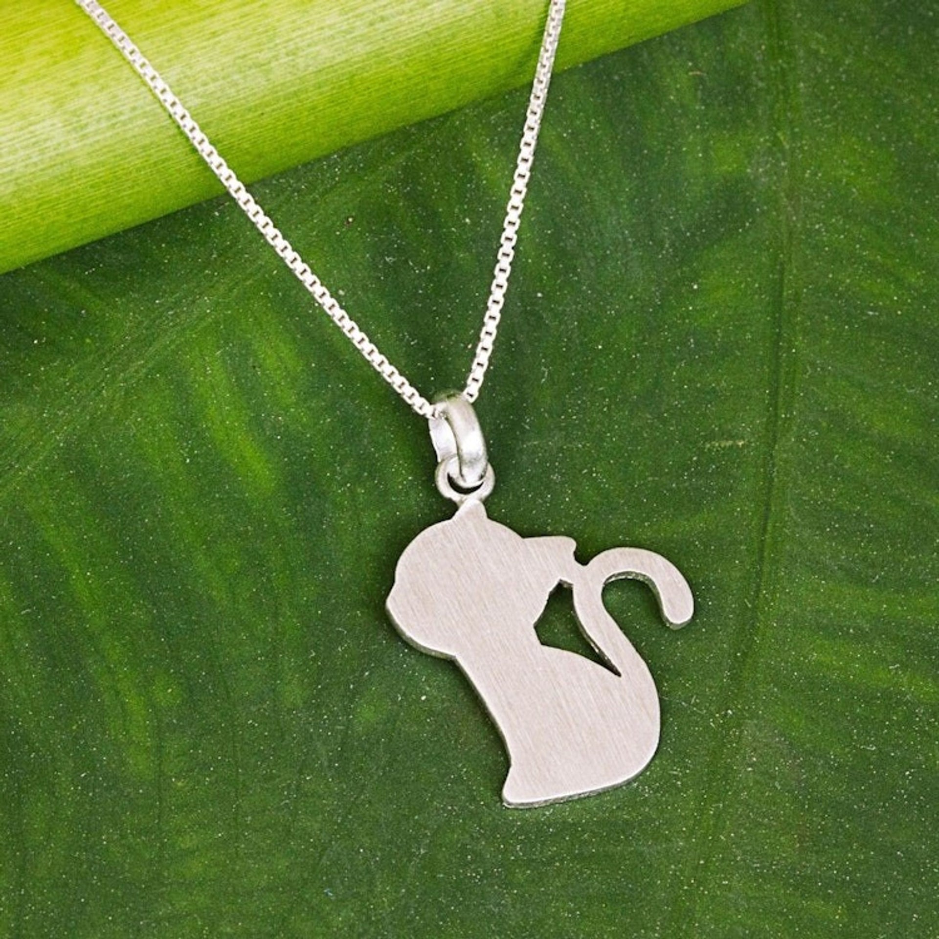 Sterling Silver Kitten Pendant Necklace from Thailand 'The Kitten'