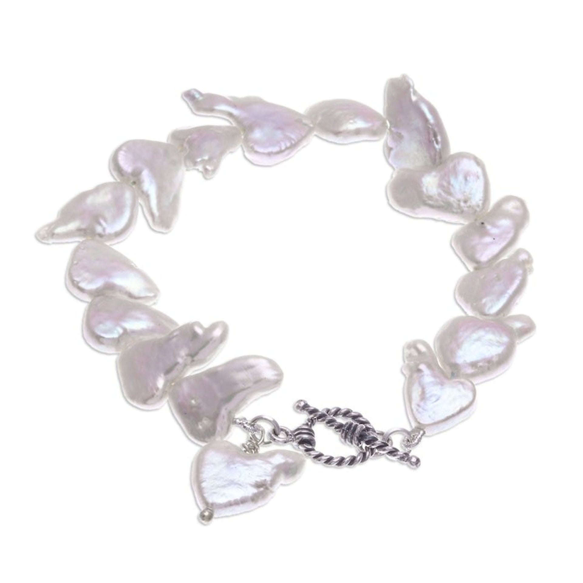 Baroque Cultured Pearl Bracelet from Thailand 'Born of the Sea in White'