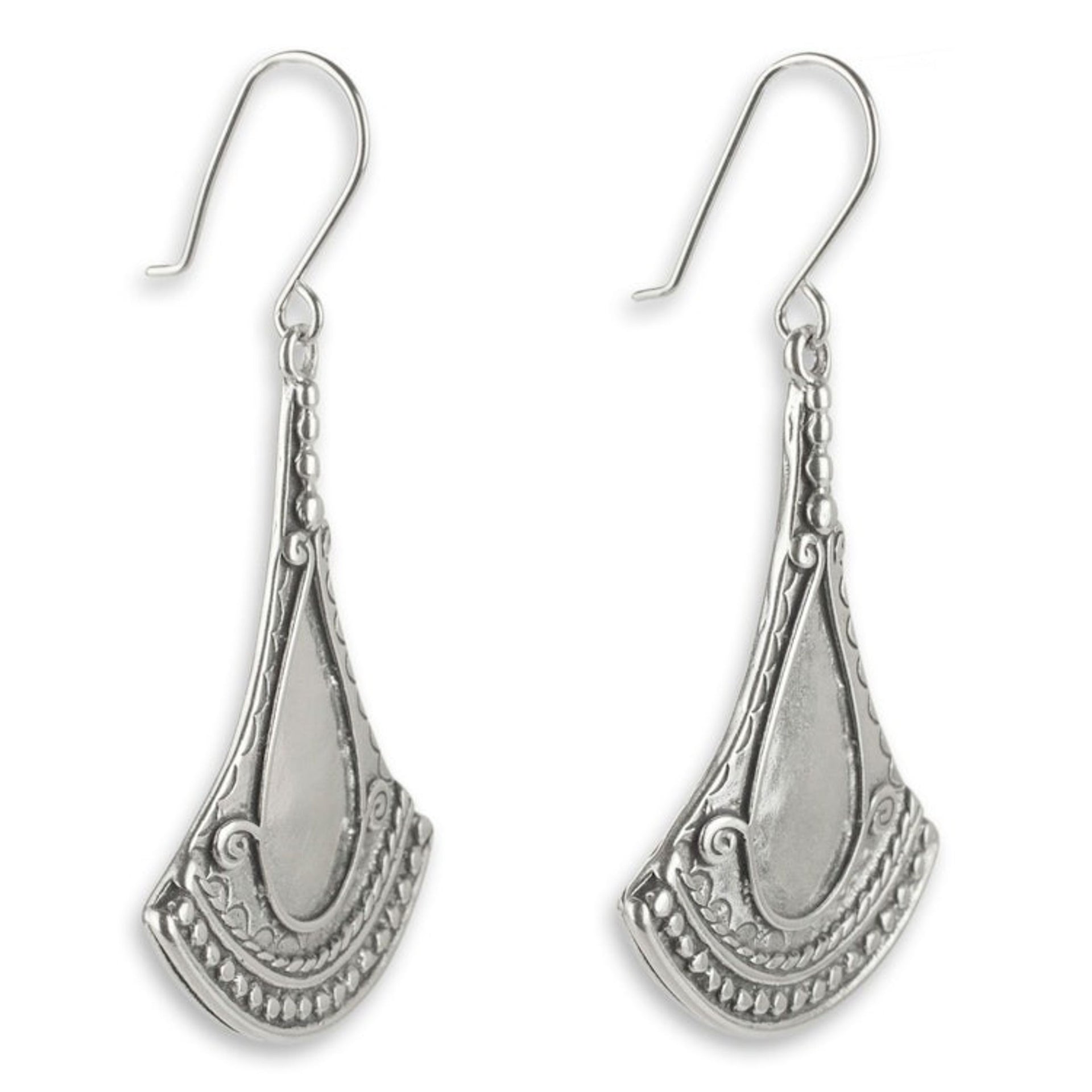Artisan Crafted Sterling Silver Earrings 'Mexican Fantasy'