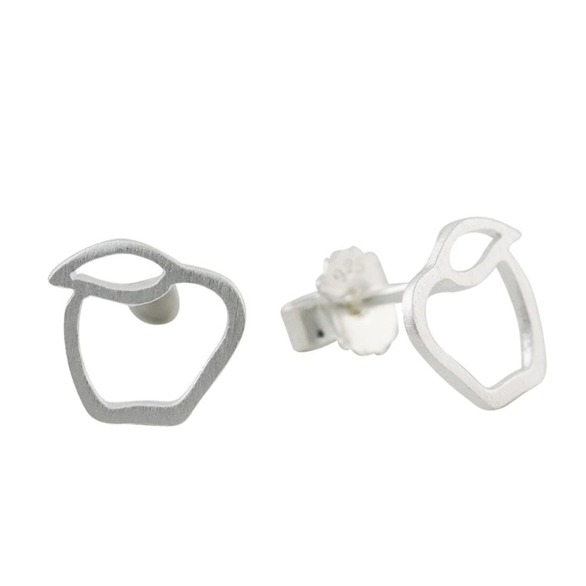 Sterling Silver Apple Stud Earrings from Thailand 'Apples'