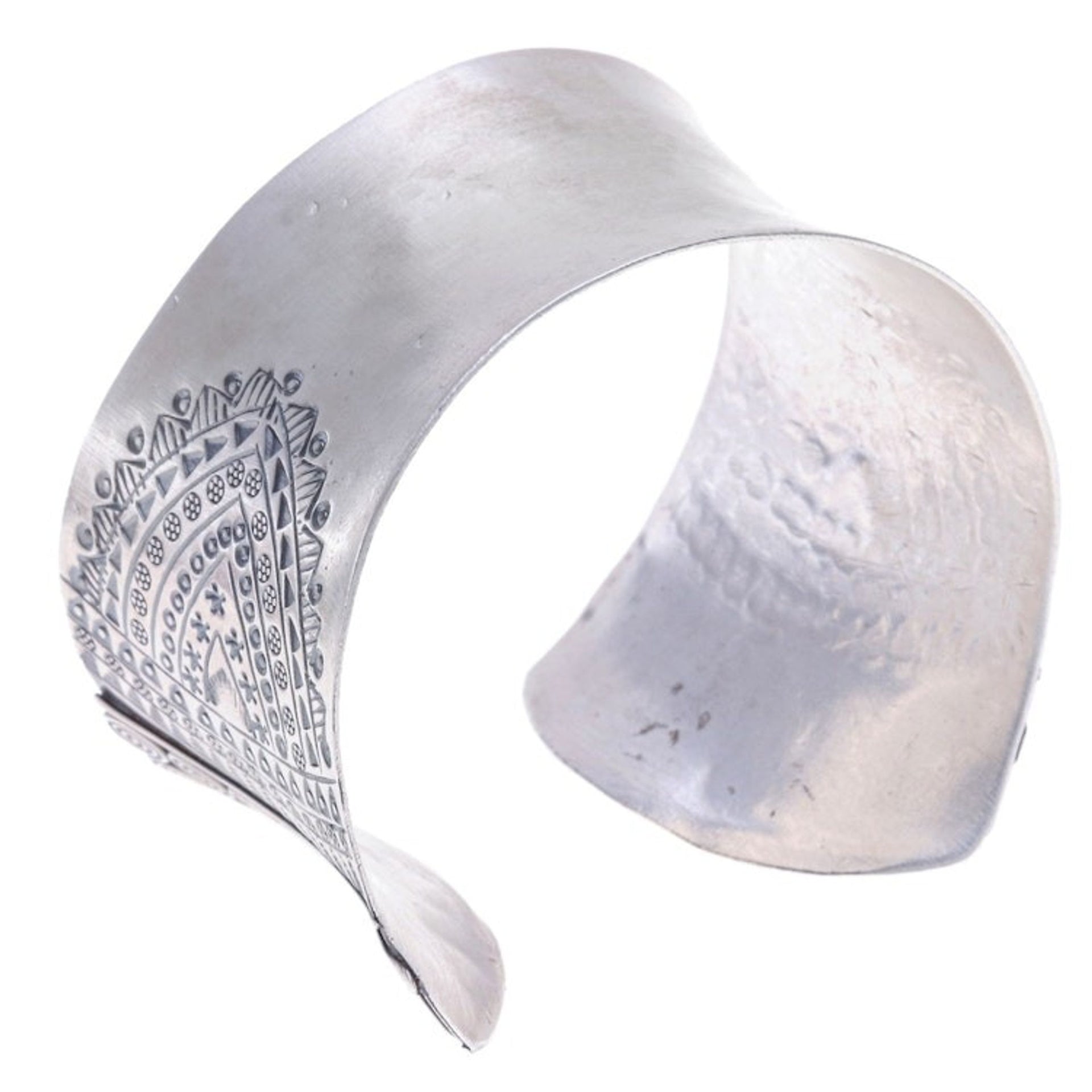 Silver Cuff Bracelet with Hill Tribe Motifs from Thailand 'Ancestor Treasure'