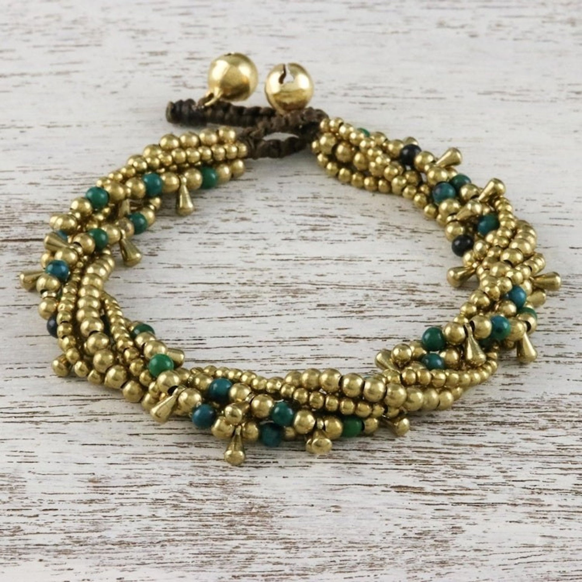 Serpentine Beaded Torsade Bracelet from Thailand 'Happy Trip'