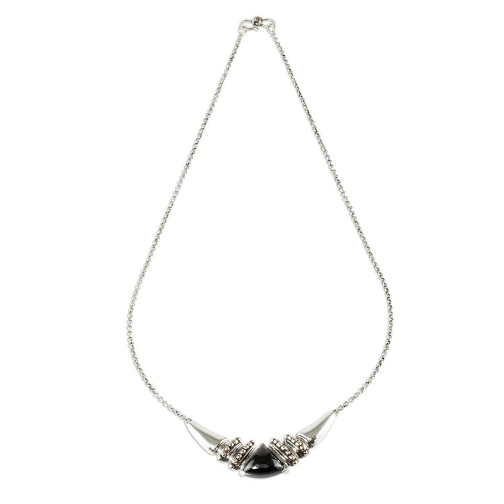 Maya Motif Black Jade Pendant Necklace 'Baktun'