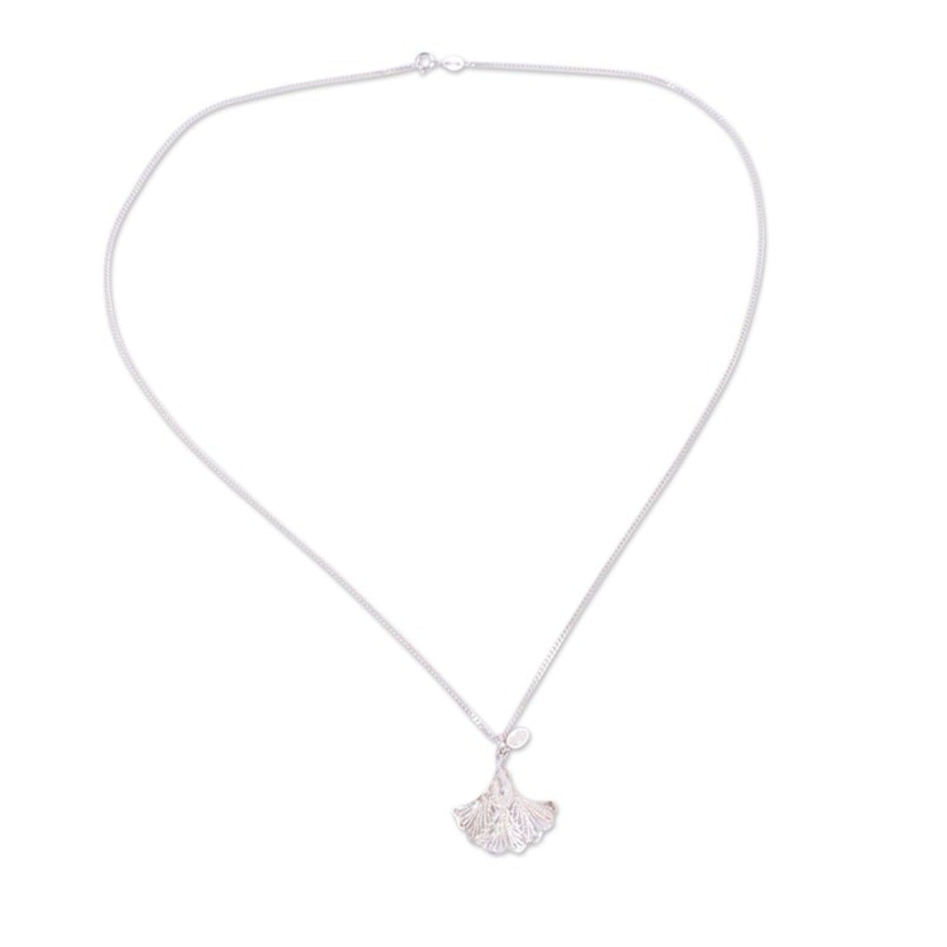 Handmade Filigree Necklace in Sterling Silver from Mexico 'Delicate Dimensions'