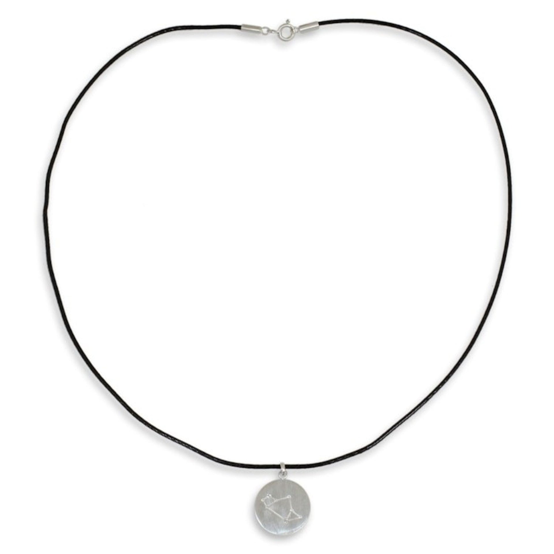 Sterling Silver White Topaz Necklace of Zodiac Sign 'Constellation Sagittarius'