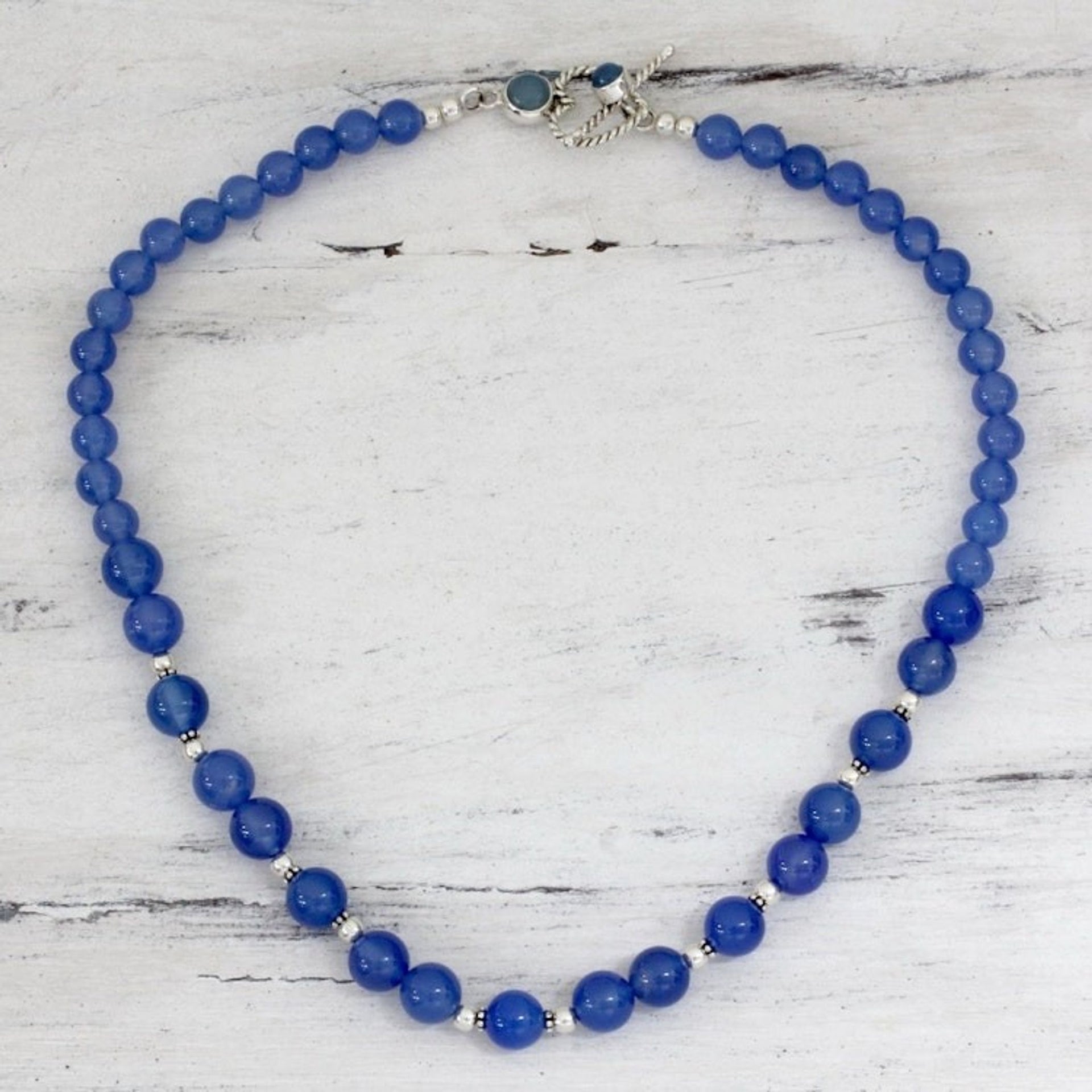 Blue Chalcedony Necklace 'Heavenly Sky'