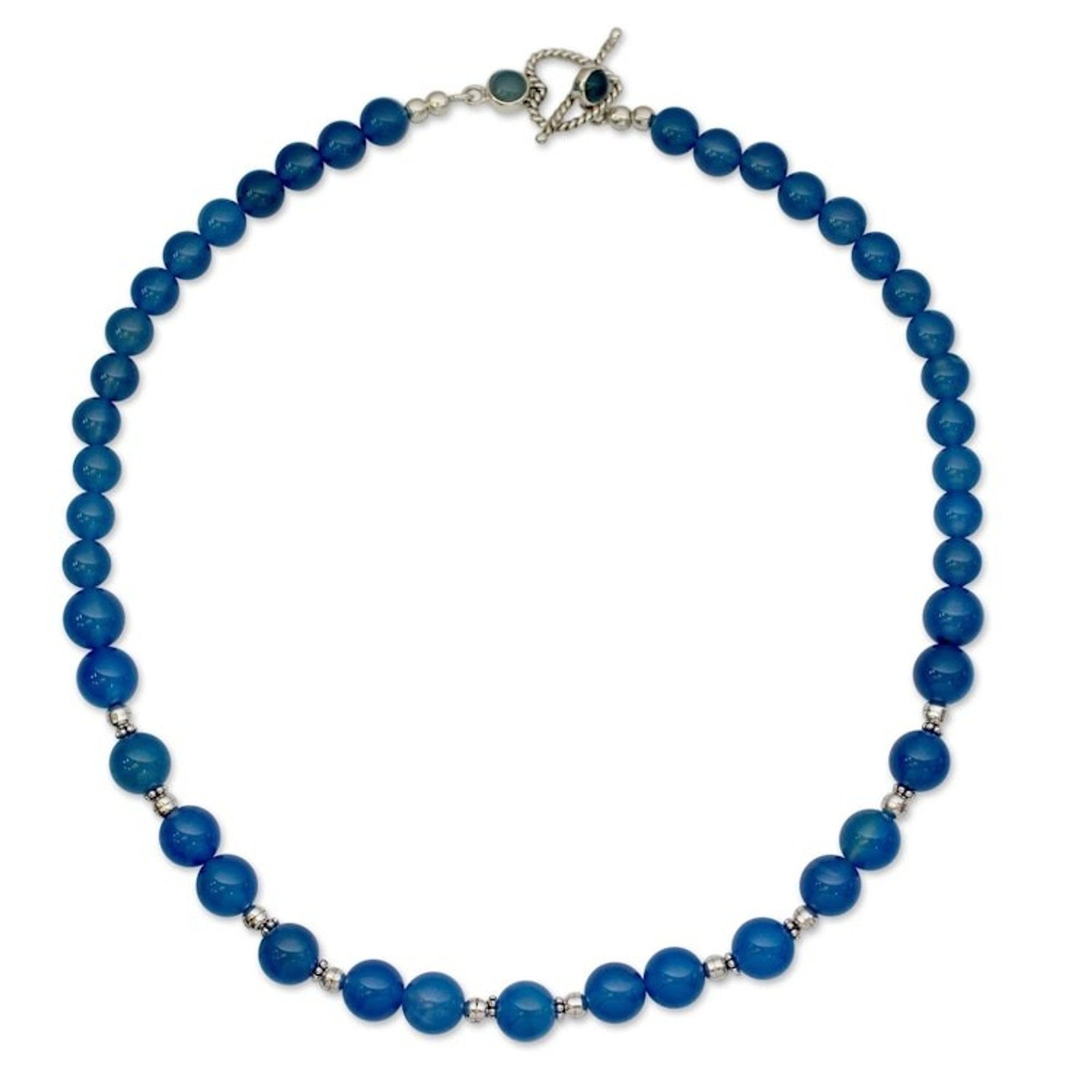 Blue Chalcedony Necklace 'Heavenly Sky'