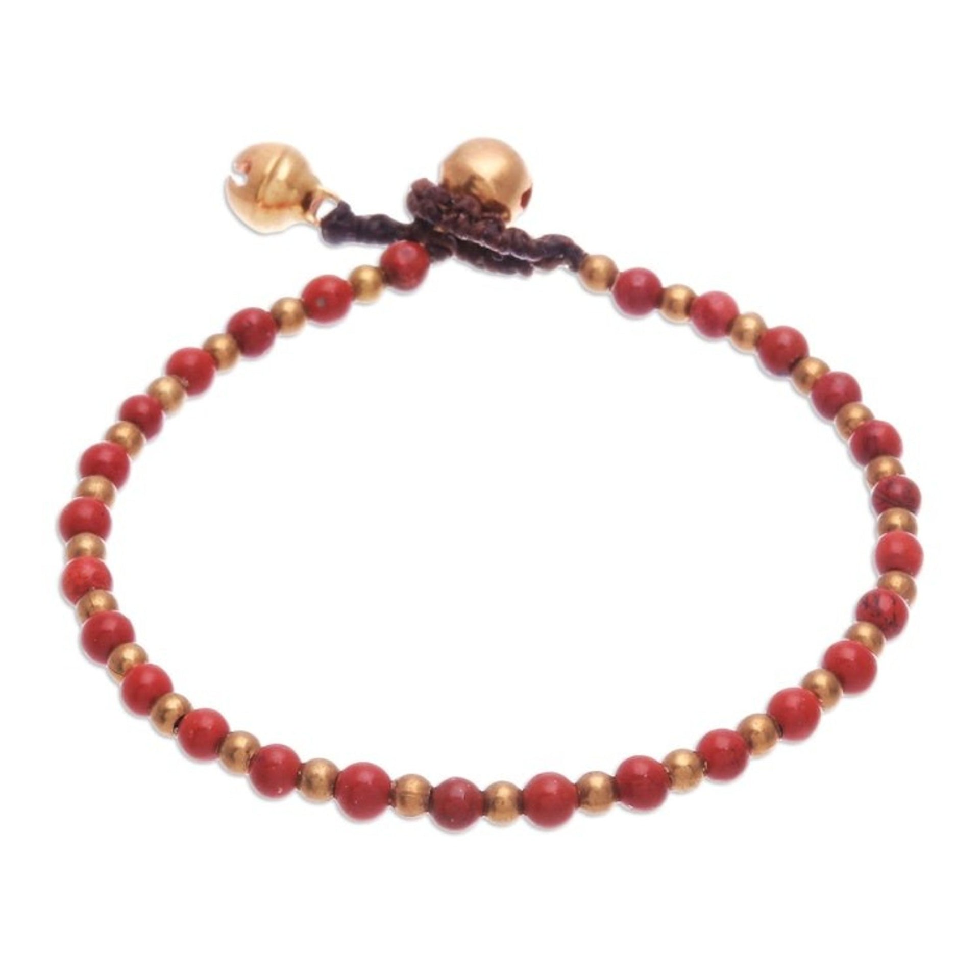 Jasper and Agate Beaded Macrame Bracelets Set of 5 'Amazing Holiday'