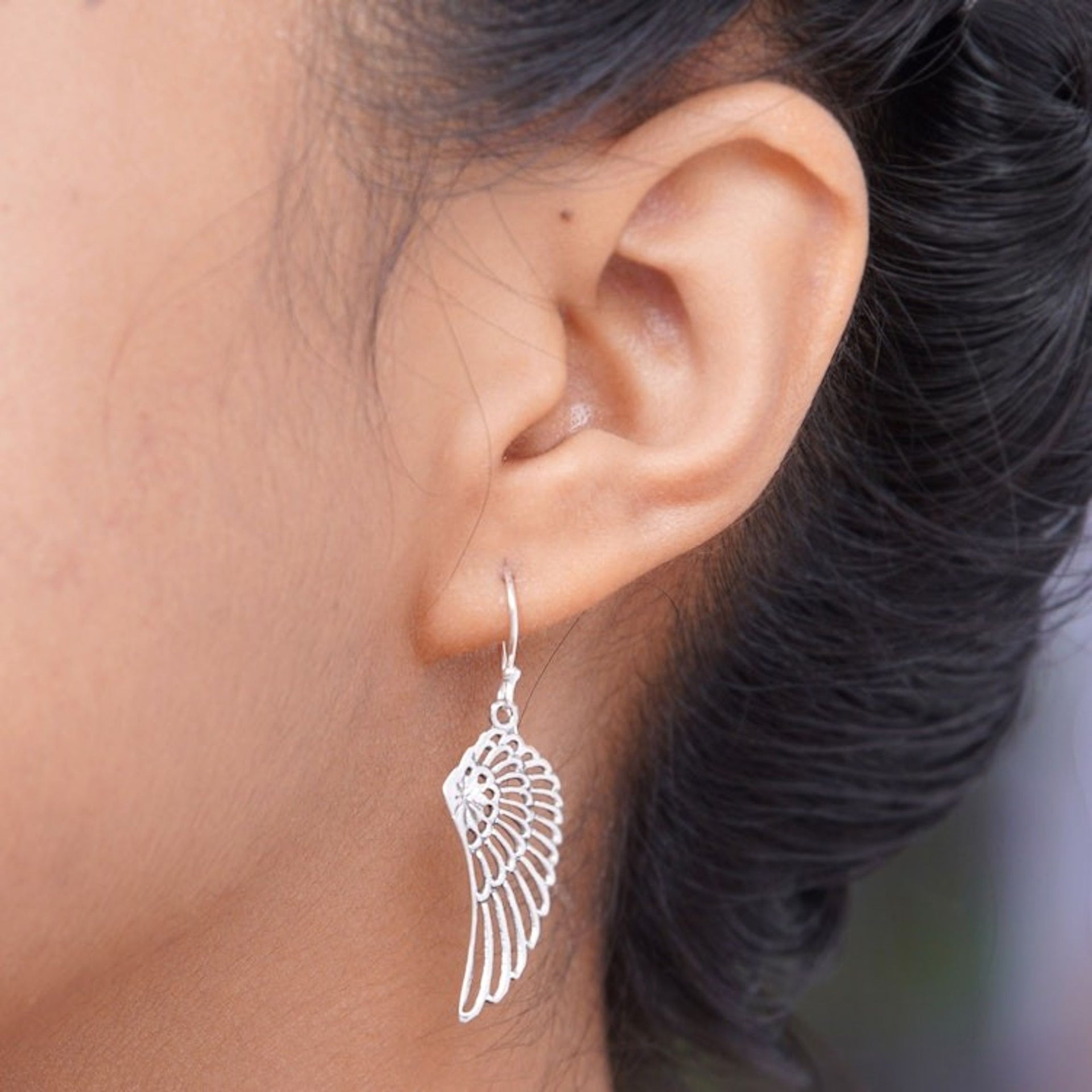 Sterling Silver Dangle Earrings 'Angelic'