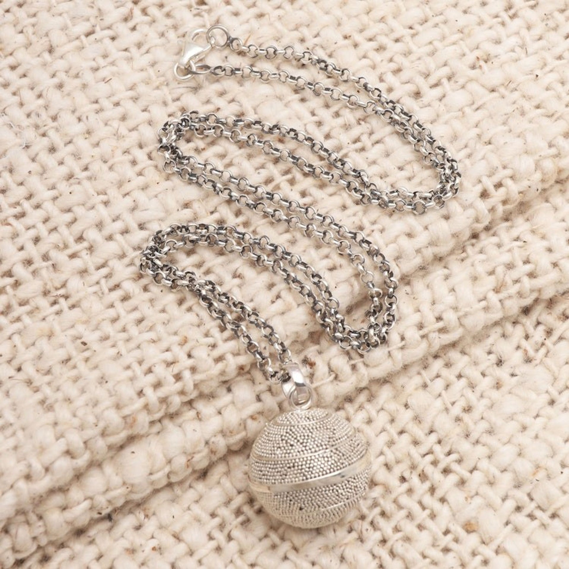 Balinese Silver Jawan Harmony Ball Necklace 'Sweet Protection'