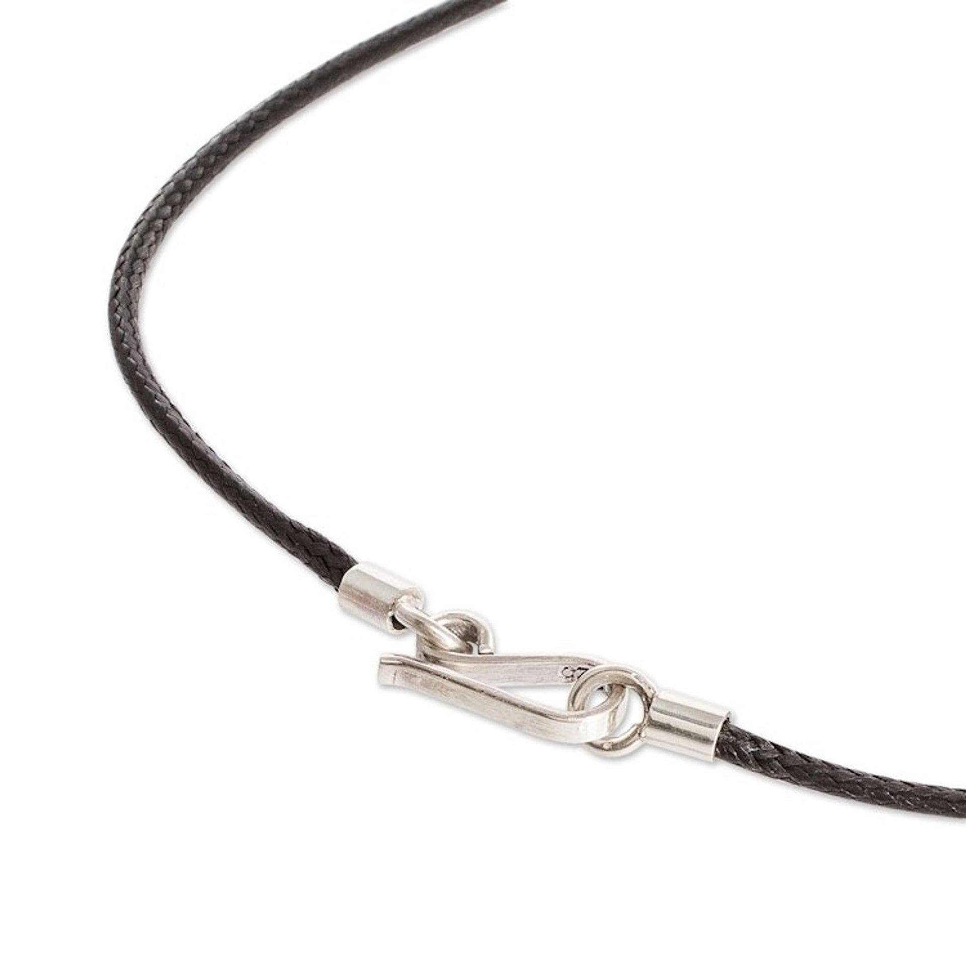 Two-Tone Jade Heart Pendant Necklace with Silver Accents 'Heart Appeal'