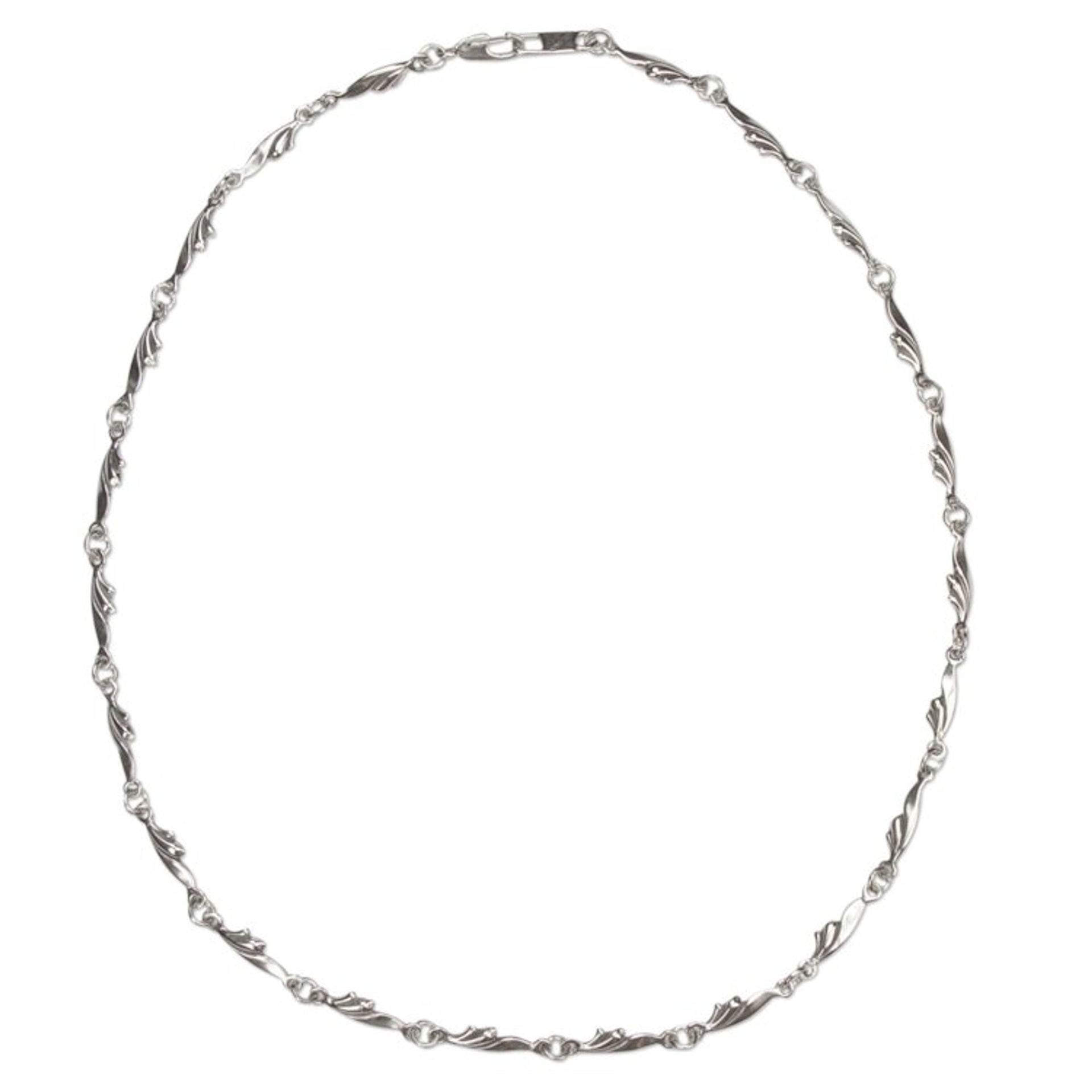 Sterling Silver Artisan Crafted Necklace from Mexico 'Petite Garland'