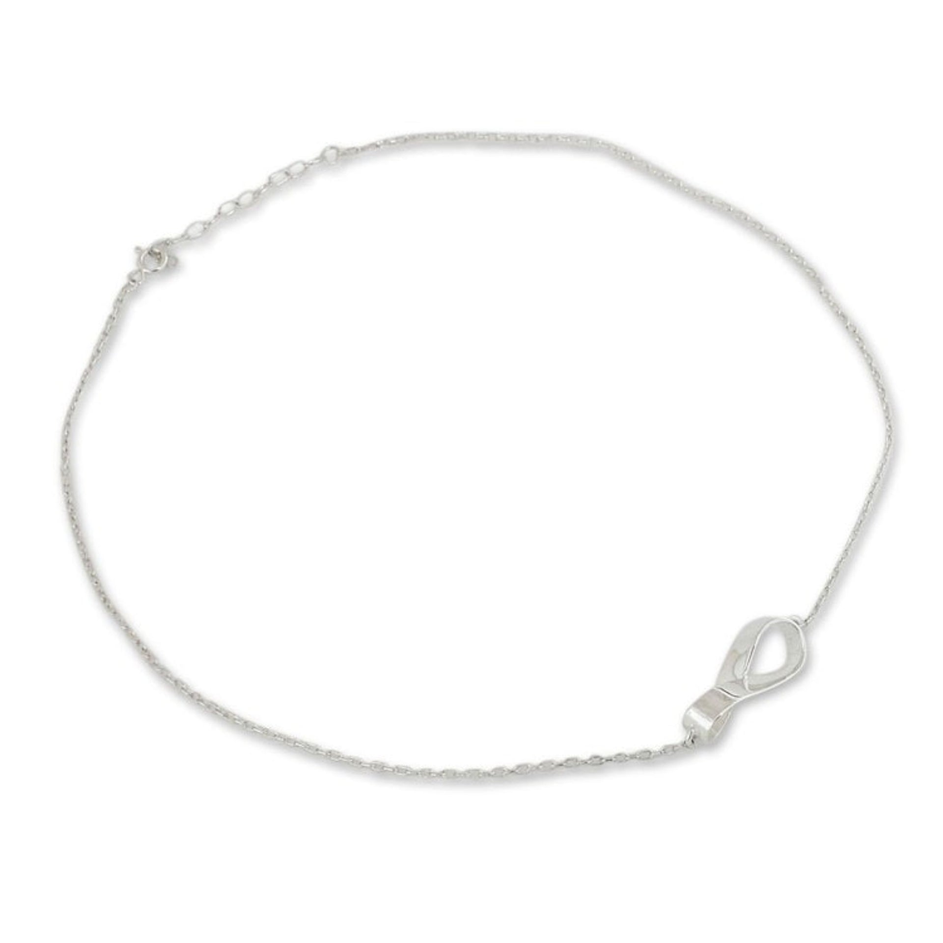 Hand Crafted Taxco Silver Pendant Necklace 'Infinite Maya'