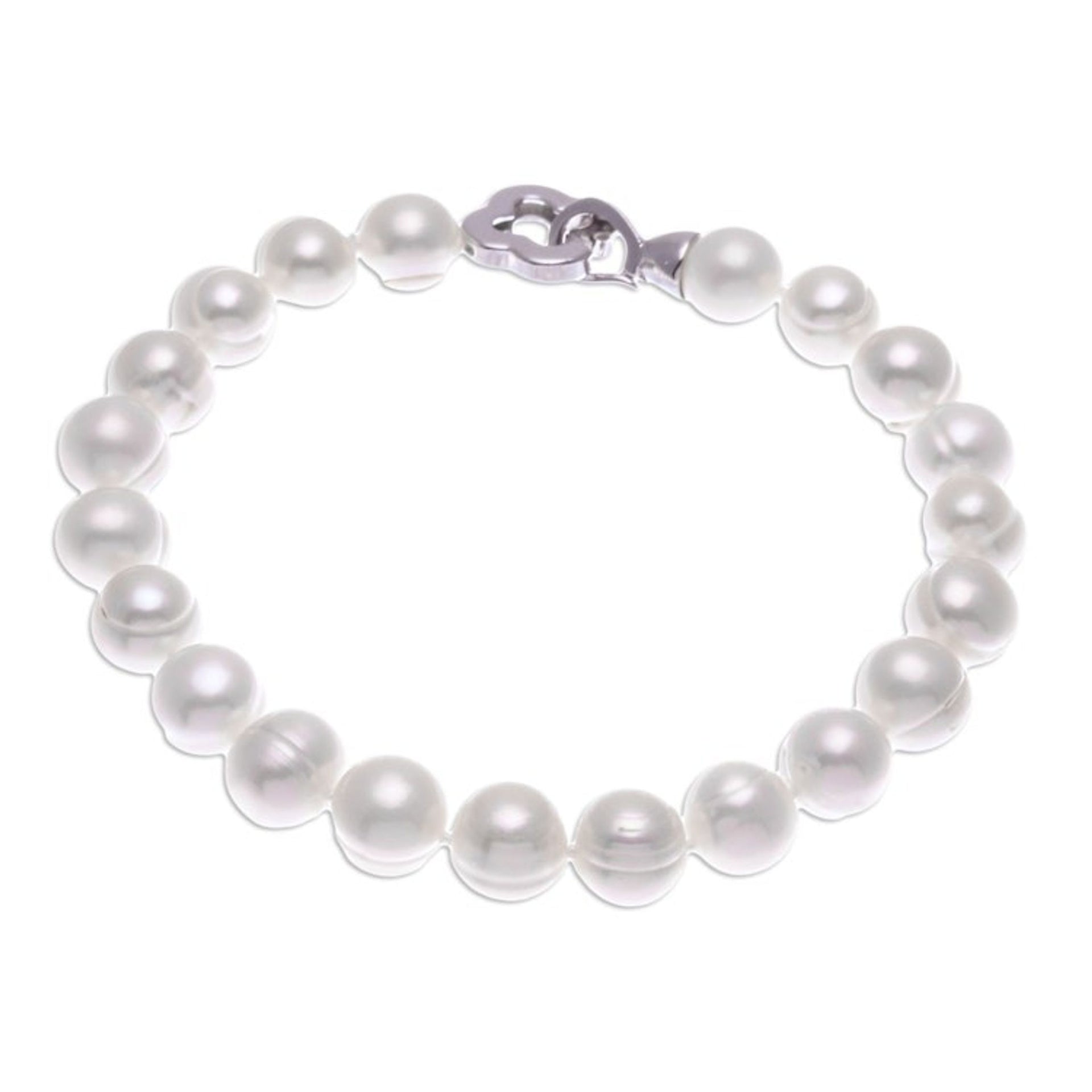 Necklace and Bracelet Set with Cultured Pearls 'Precious Dream in White'