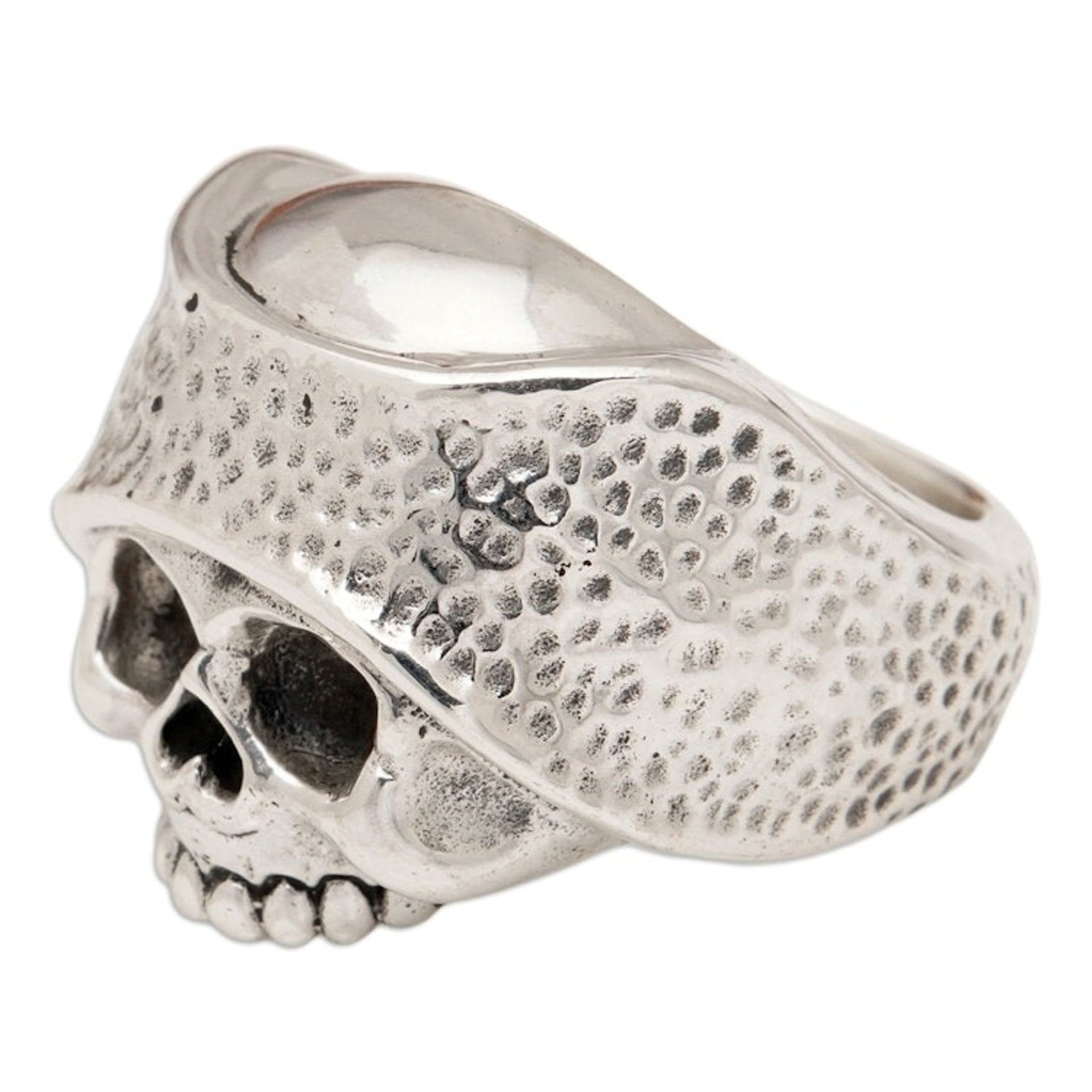 Men's Sterling Silver Skull Cocktail Ring from Bali 'Skull Icon'