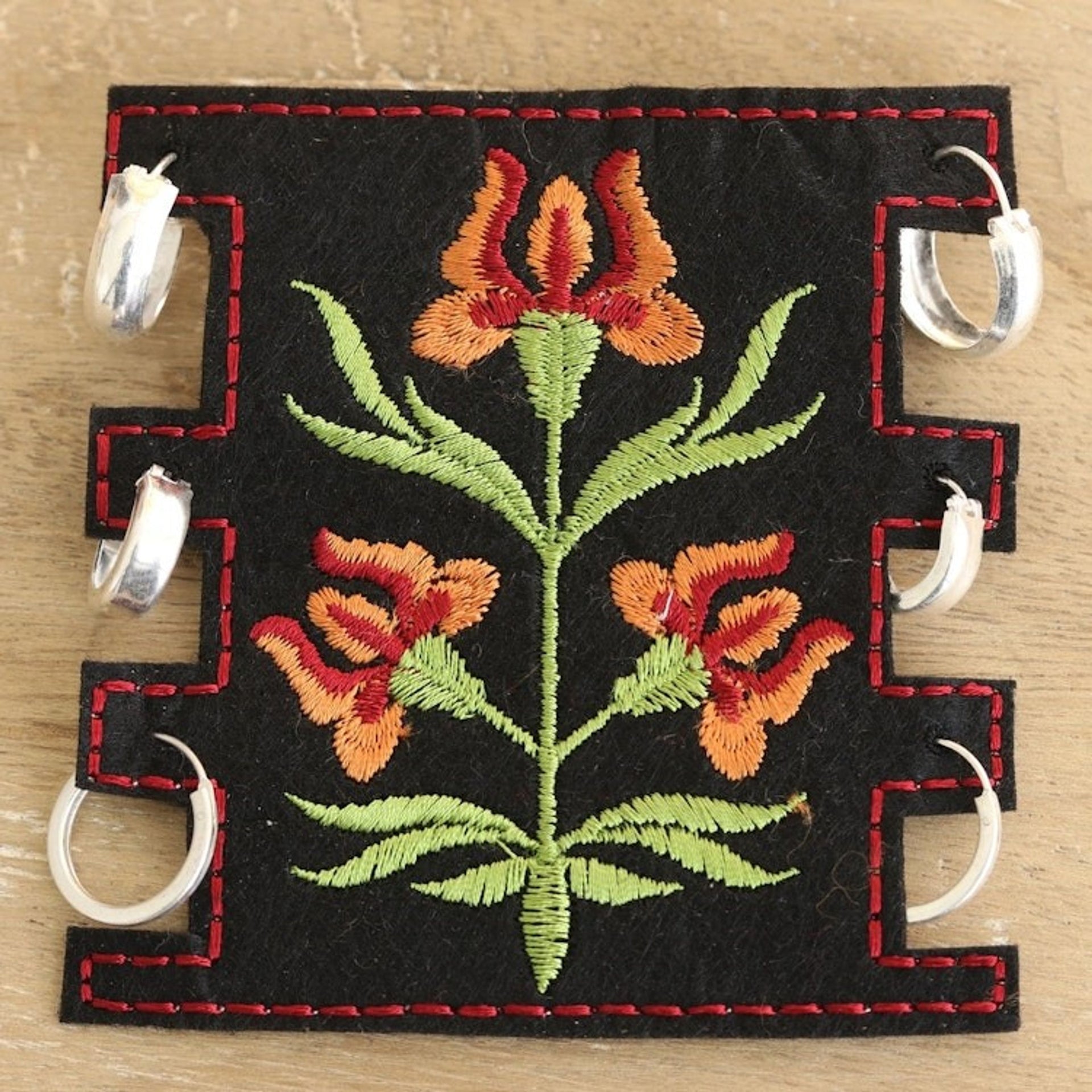 Artisan Crafted Sterling Silver Hoop Earrings Set of 3 'Lustrous Loops'