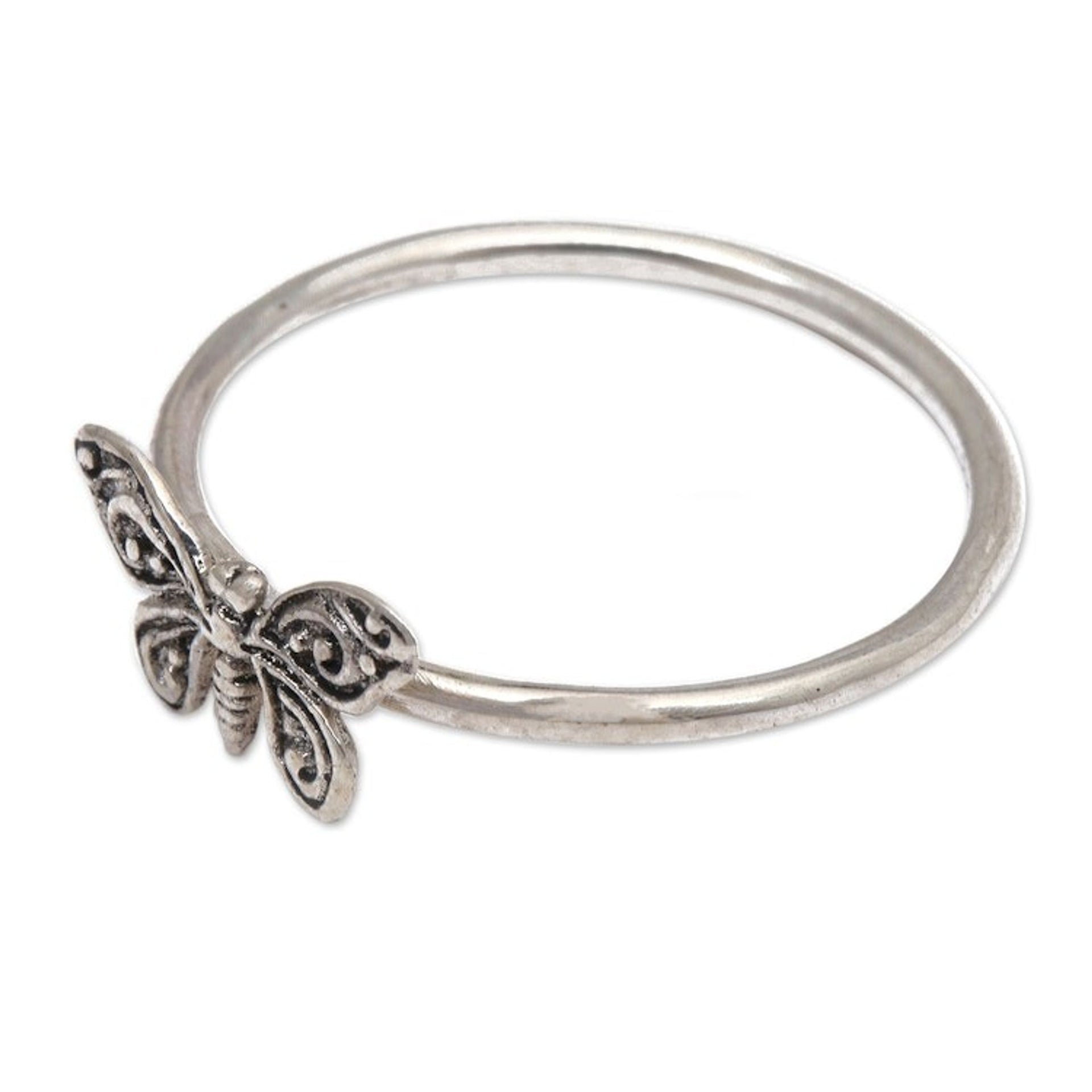 Butterfly-Themed Sterling Silver Cocktail Ring 'Hopeful Dreams'